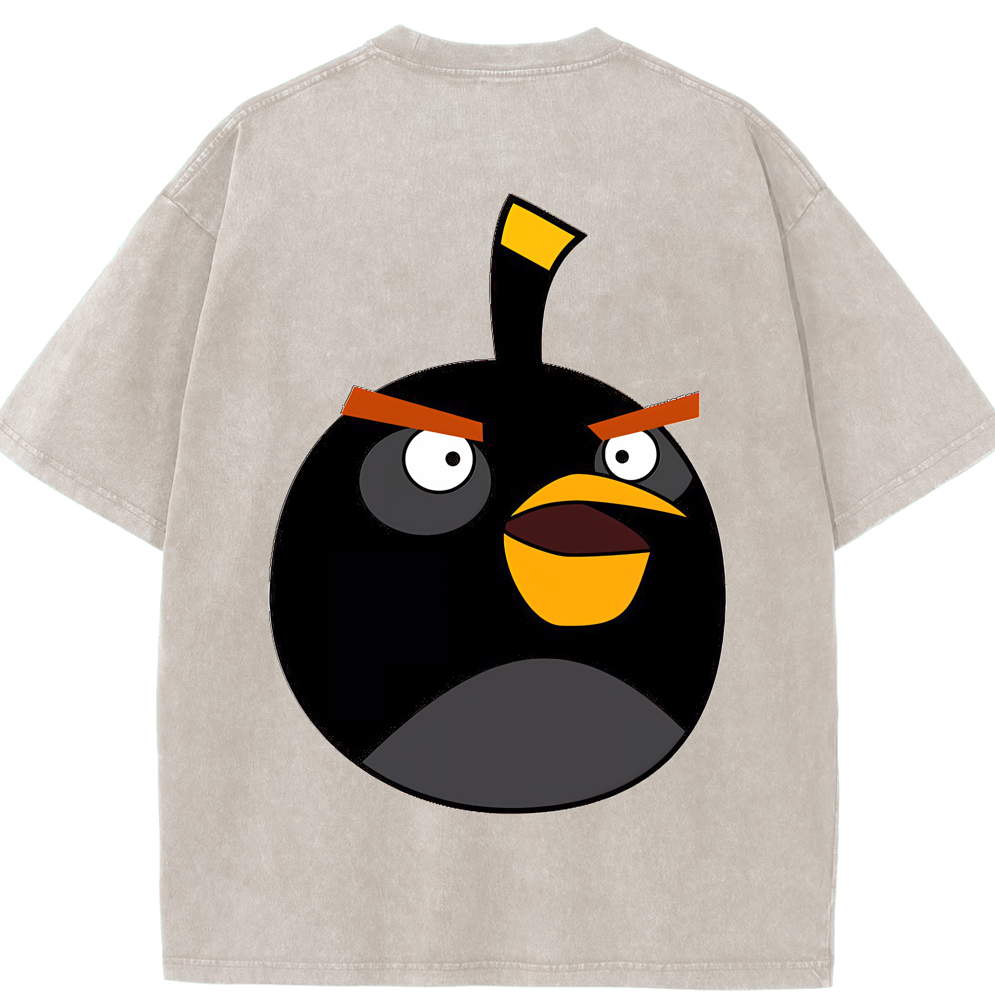 （画像用） Angry Birds アングリーバード 綿100% ヴィンテージ風 半袖Tシャツ（背面プリント）