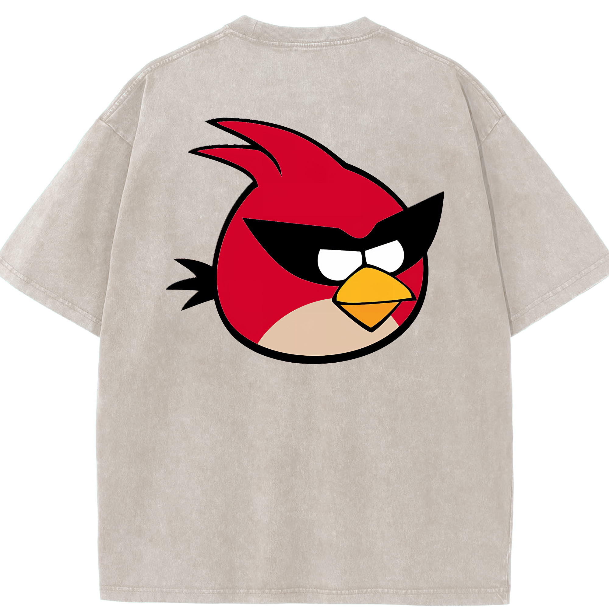 （画像用） Angry Birds アングリーバード 綿100% ヴィンテージ風 半袖Tシャツ（背面プリント）