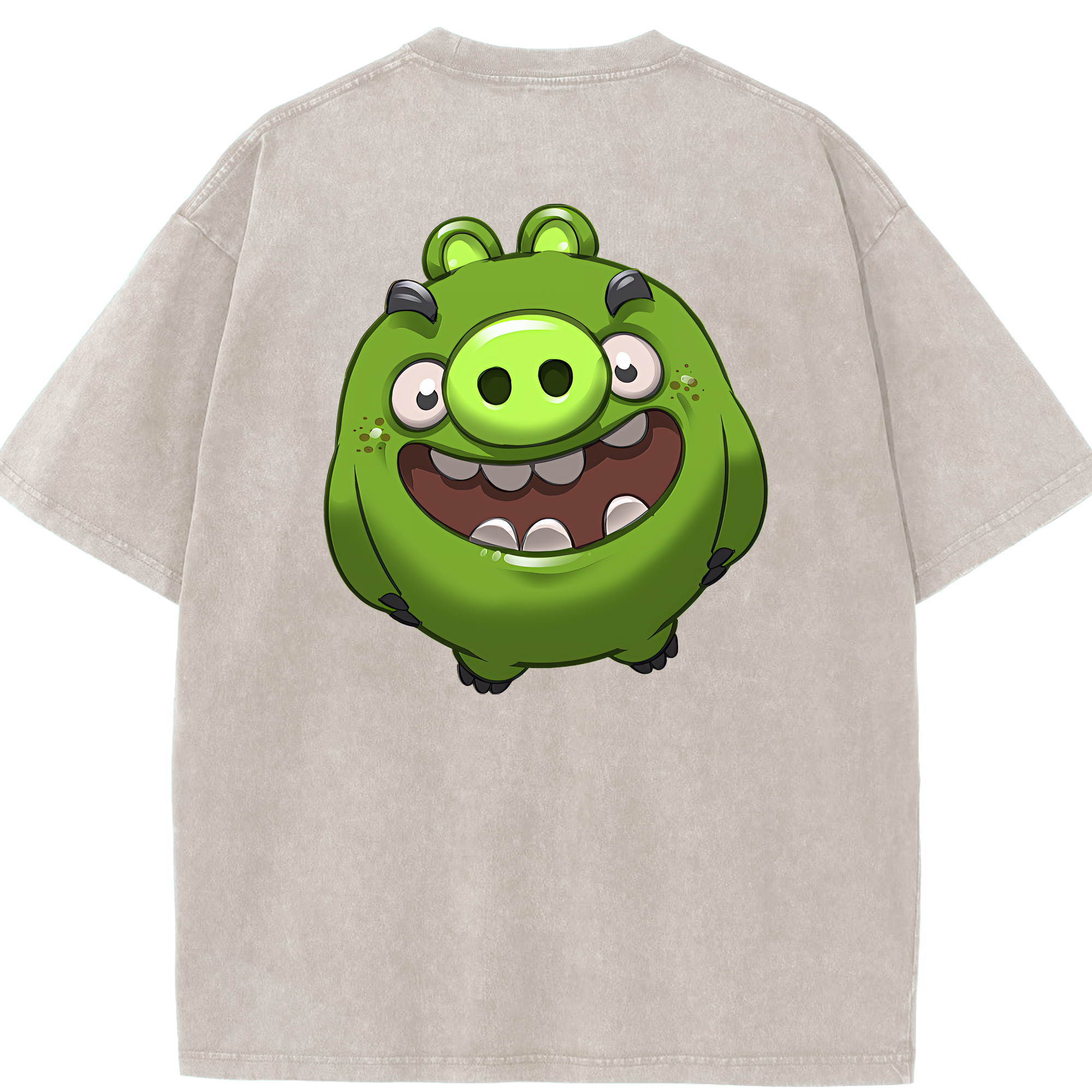 （画像用） Angry Birds アングリーバード 綿100% ヴィンテージ風 半袖Tシャツ（背面プリント）