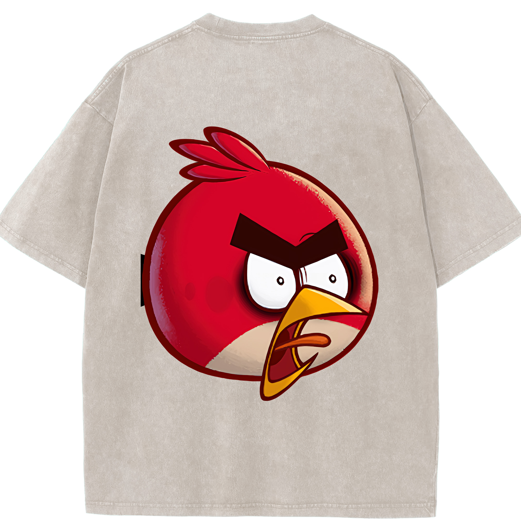 （画像用） Angry Birds アングリーバード 綿100% ヴィンテージ風 半袖Tシャツ（背面プリント）