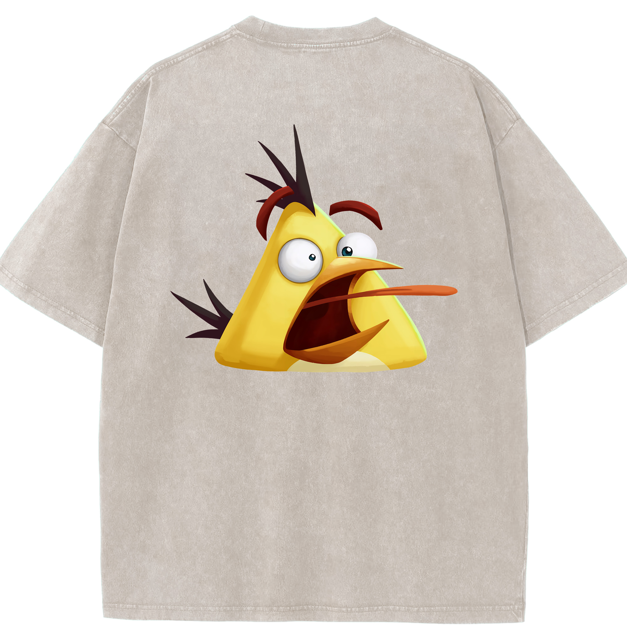 （画像用） Angry Birds アングリーバード 綿100% ヴィンテージ風 半袖Tシャツ（背面プリント）