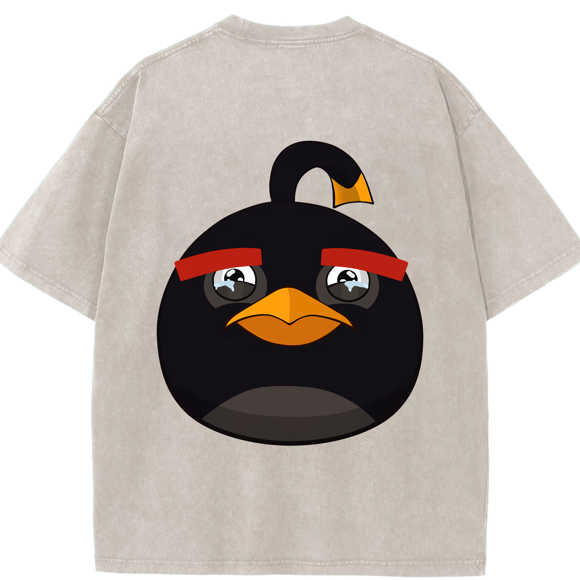 （画像用） Angry Birds アングリーバード 綿100% ヴィンテージ風 半袖Tシャツ（背面プリント）