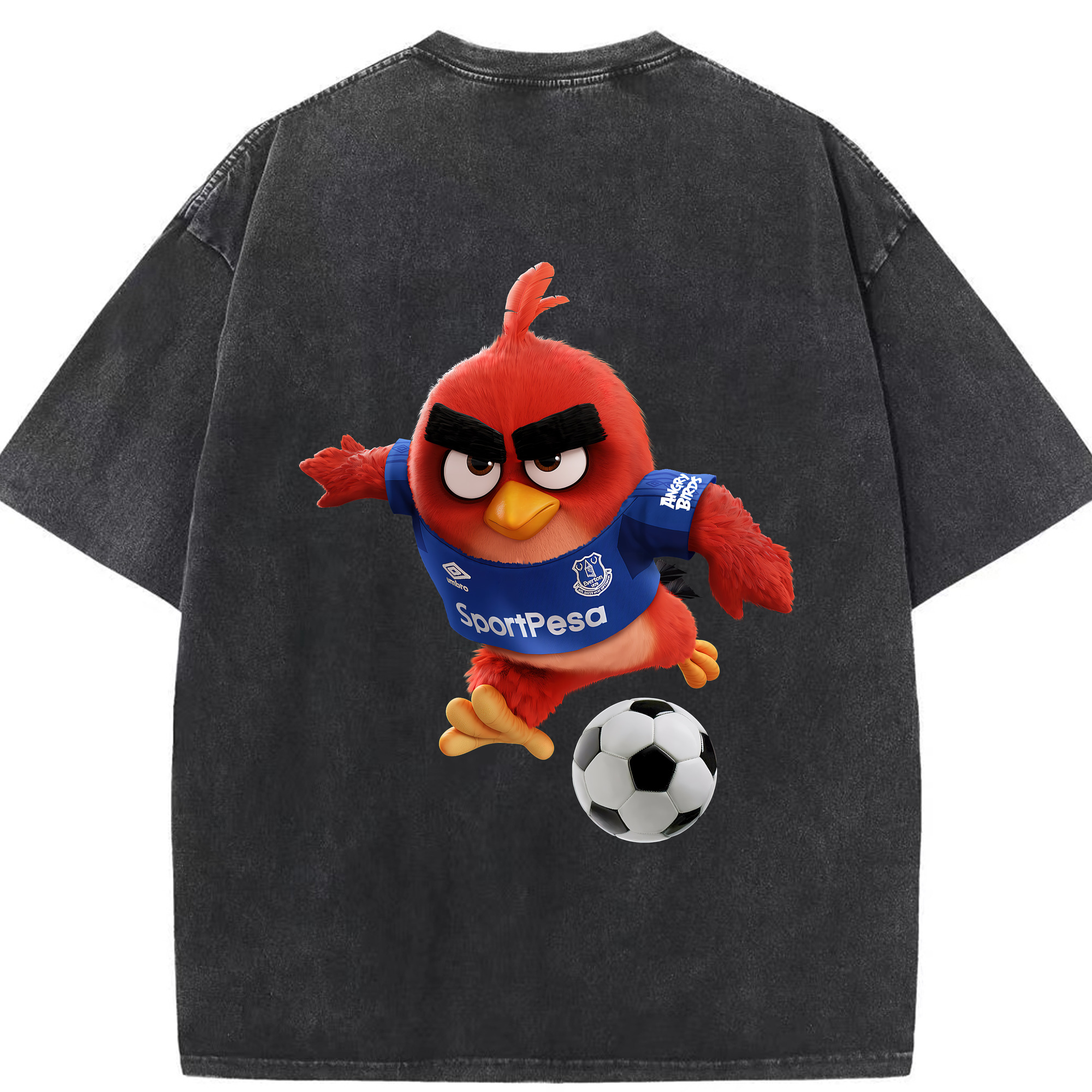 （画像用） Angry Birds アングリーバード 綿100% ヴィンテージ風 半袖Tシャツ（背面プリント）