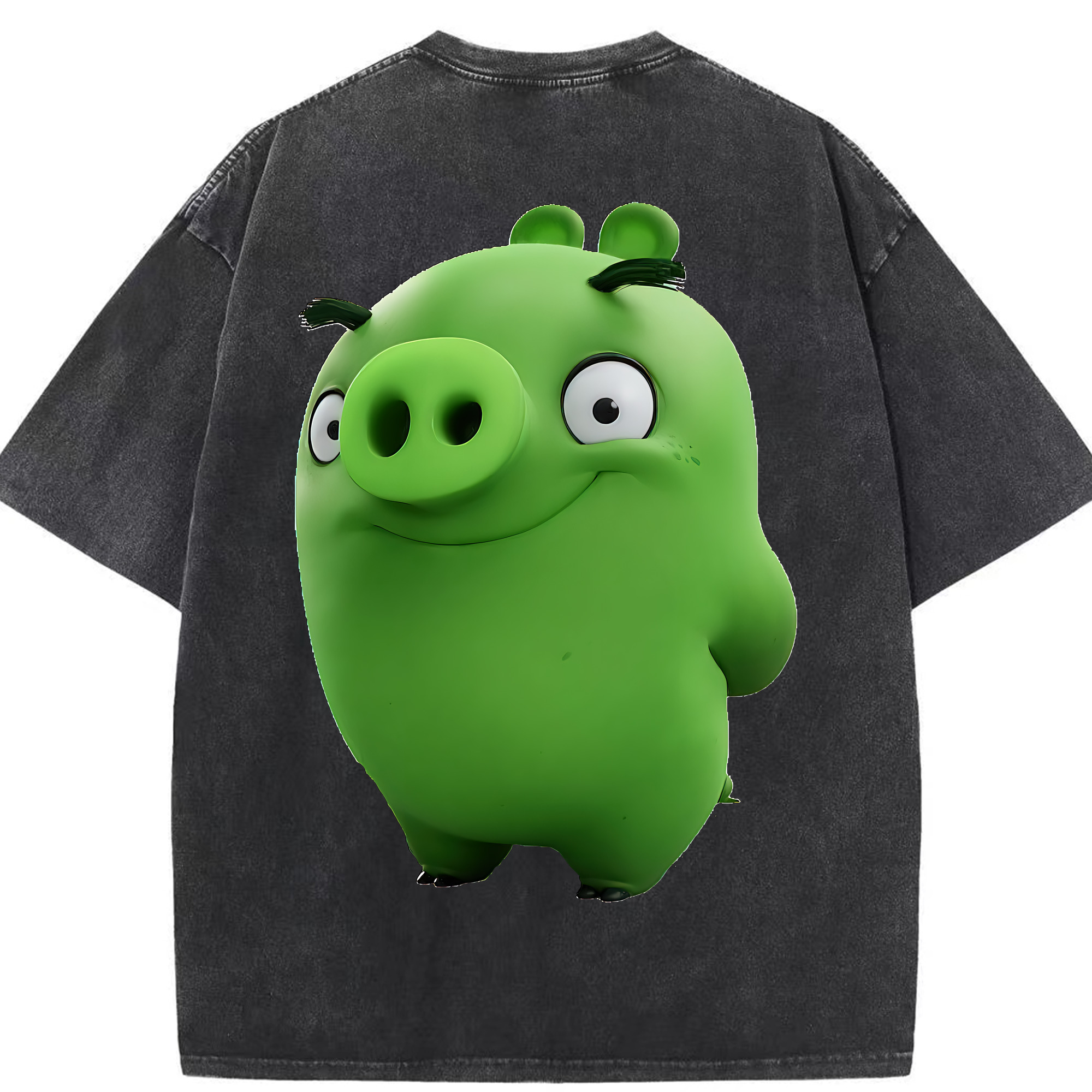 （画像用） Angry Birds アングリーバード 綿100% ヴィンテージ風 半袖Tシャツ（背面プリント）