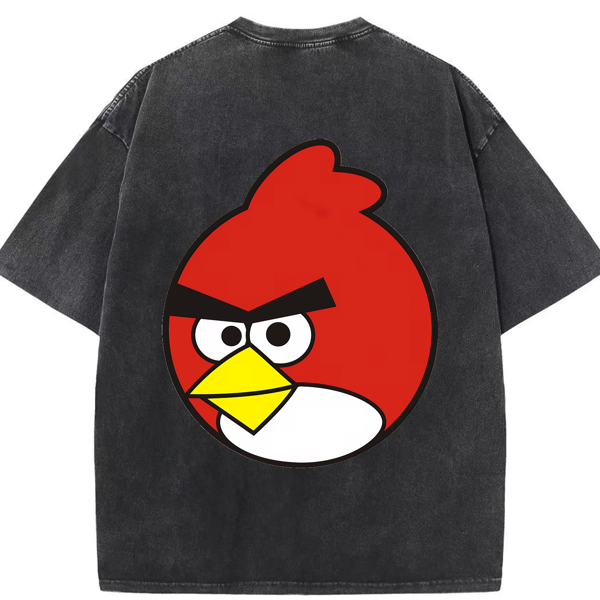 （画像用） Angry Birds アングリーバード 綿100% ヴィンテージ風 半袖Tシャツ（背面プリント）
