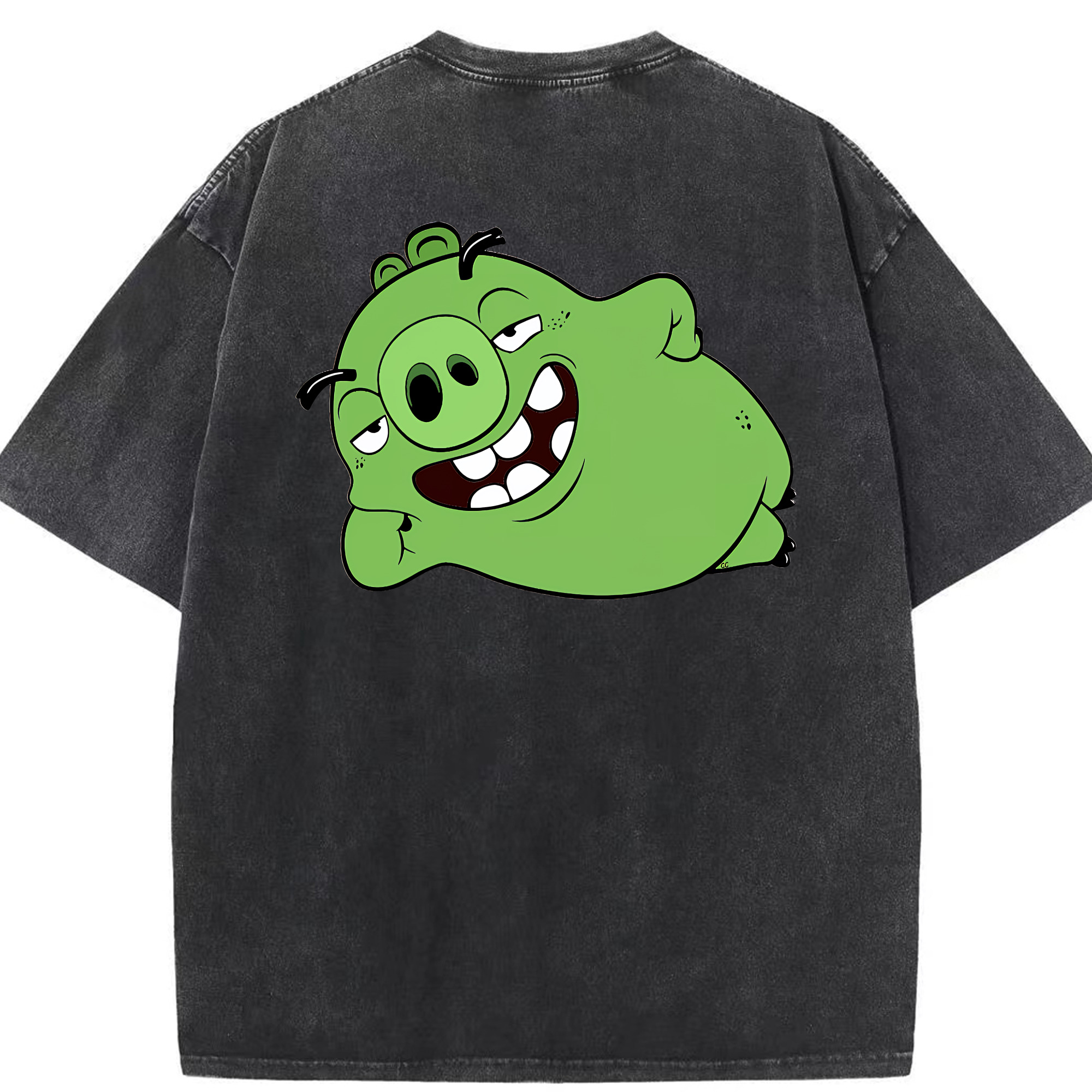 （画像用） Angry Birds アングリーバード 綿100% ヴィンテージ風 半袖Tシャツ（背面プリント）