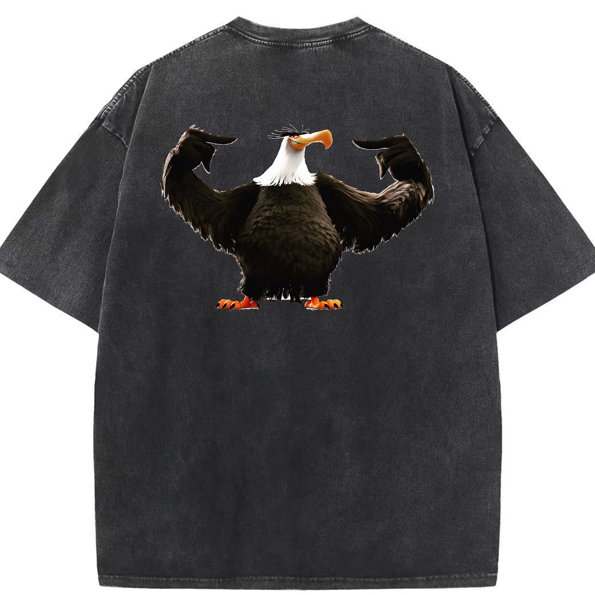 （画像用） Angry Birds アングリーバード 綿100% ヴィンテージ風 半袖Tシャツ（背面プリント）