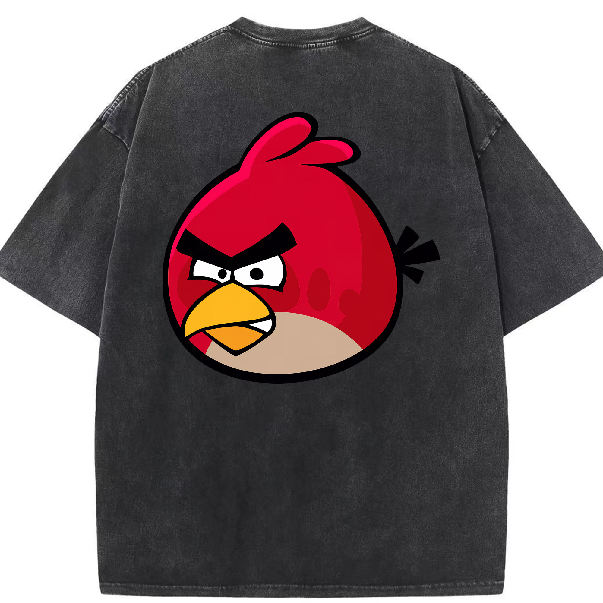 （画像用） Angry Birds アングリーバード 綿100% ヴィンテージ風 半袖Tシャツ（背面プリント）