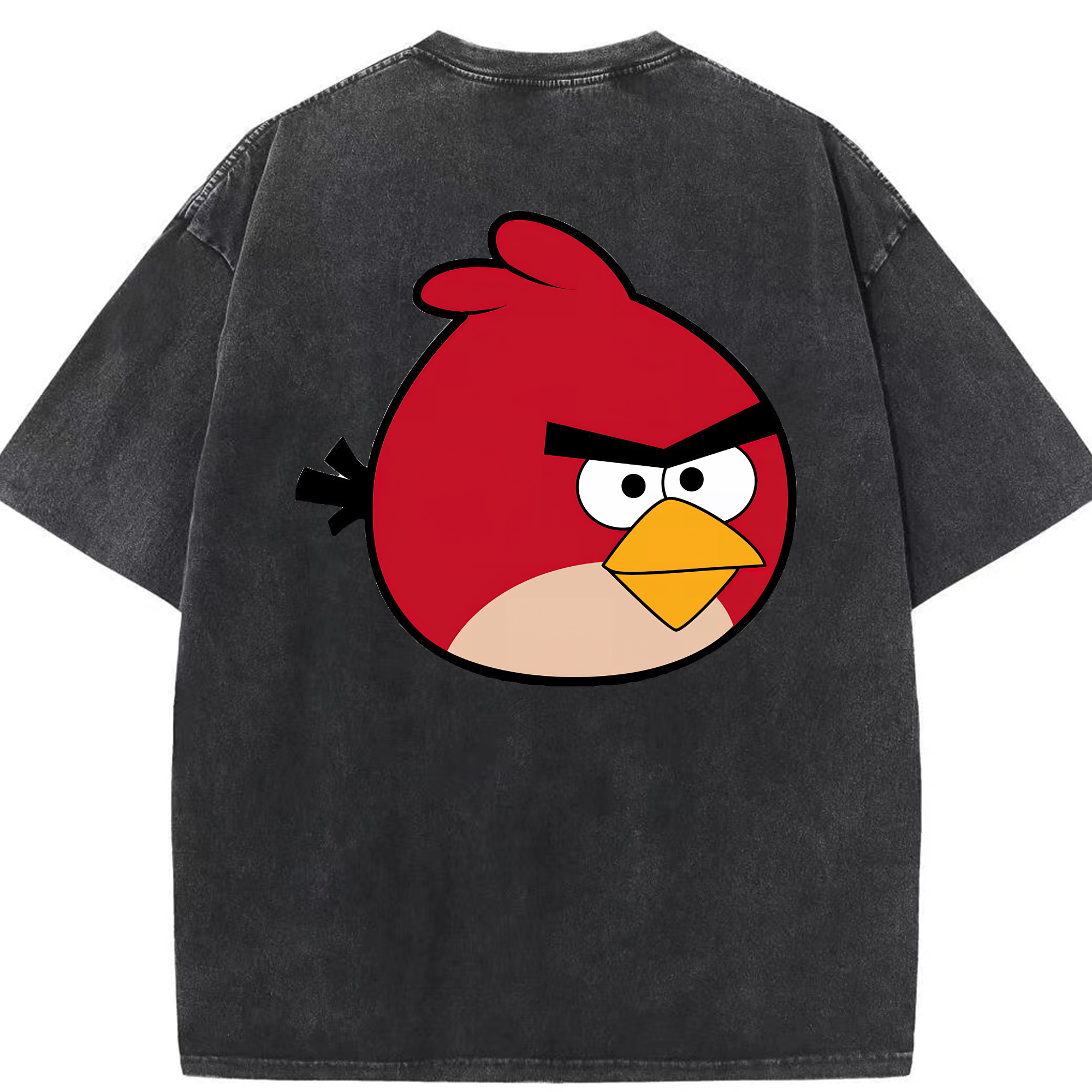 （画像用） Angry Birds アングリーバード 綿100% ヴィンテージ風 半袖Tシャツ（背面プリント）