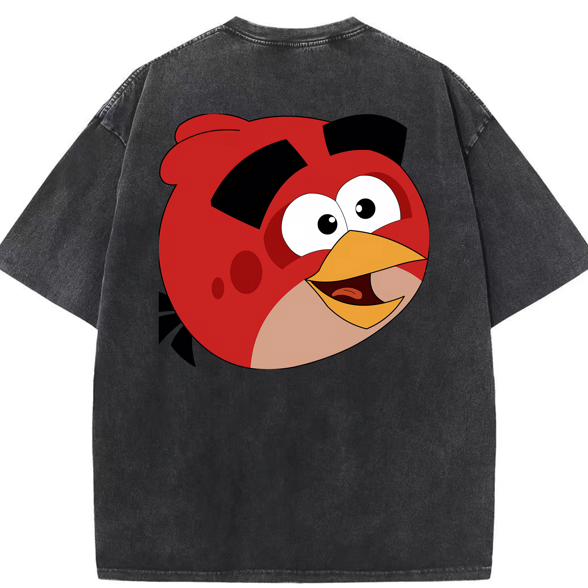 （画像用） Angry Birds アングリーバード 綿100% ヴィンテージ風 半袖Tシャツ（背面プリント）