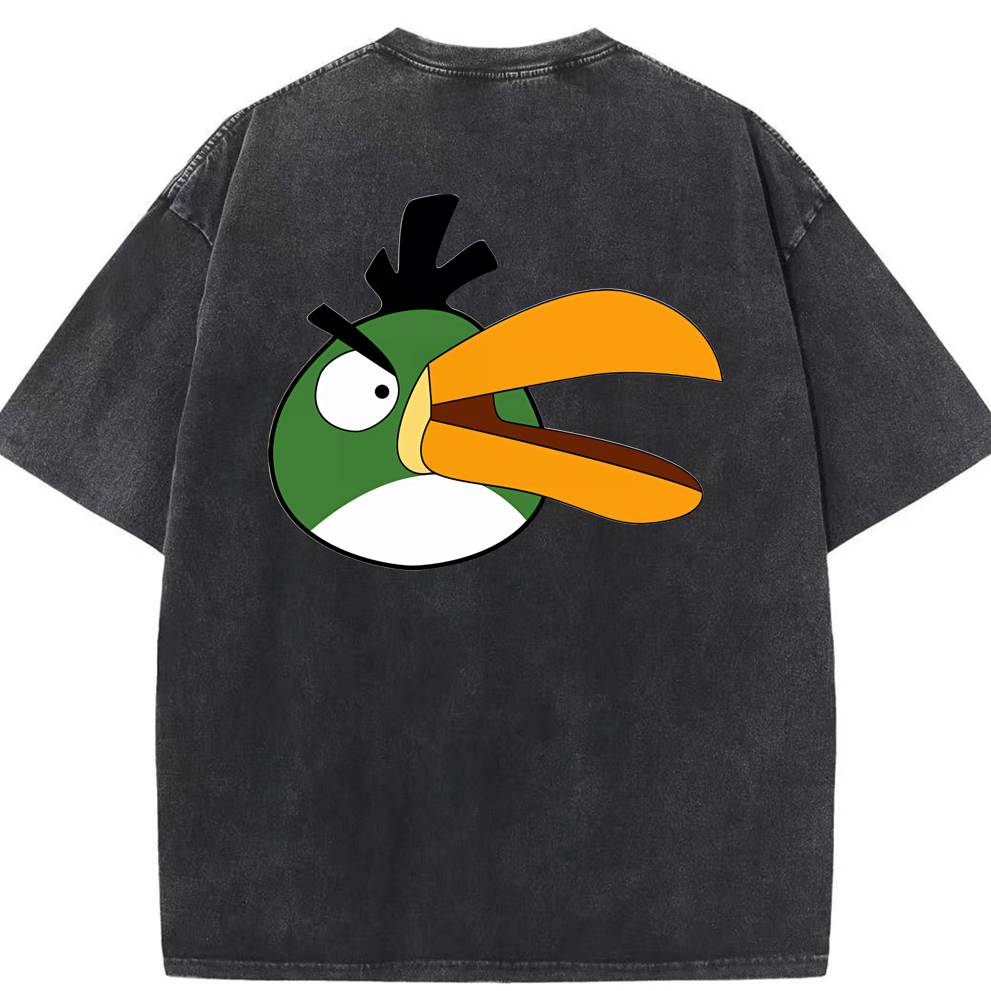 （画像用） Angry Birds アングリーバード 綿100% ヴィンテージ風 半袖Tシャツ（背面プリント）