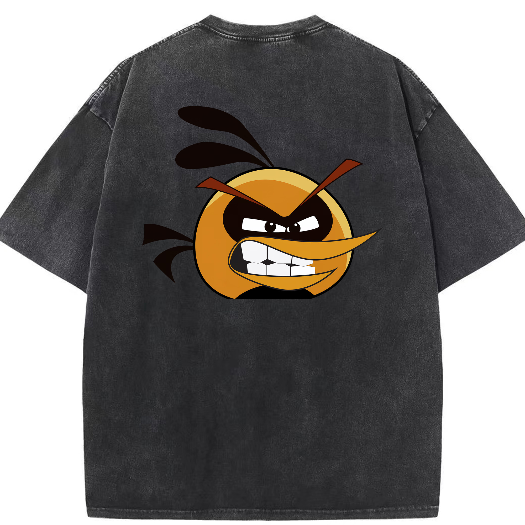 （画像用） Angry Birds アングリーバード 綿100% ヴィンテージ風 半袖Tシャツ（背面プリント）