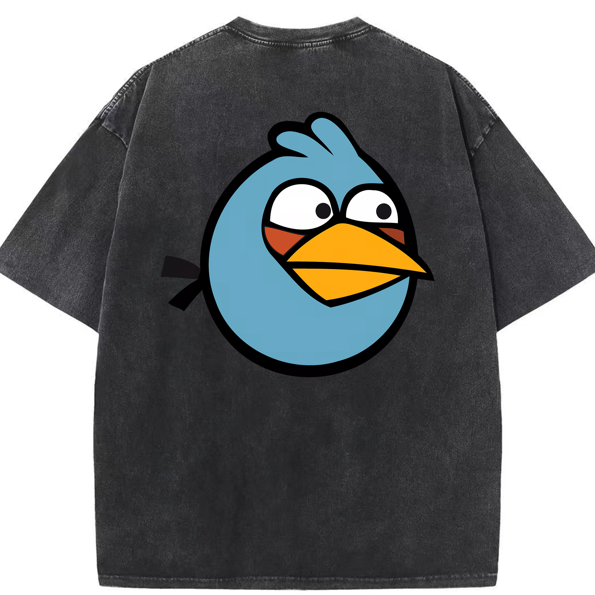 （画像用） Angry Birds アングリーバード 綿100% ヴィンテージ風 半袖Tシャツ（背面プリント）