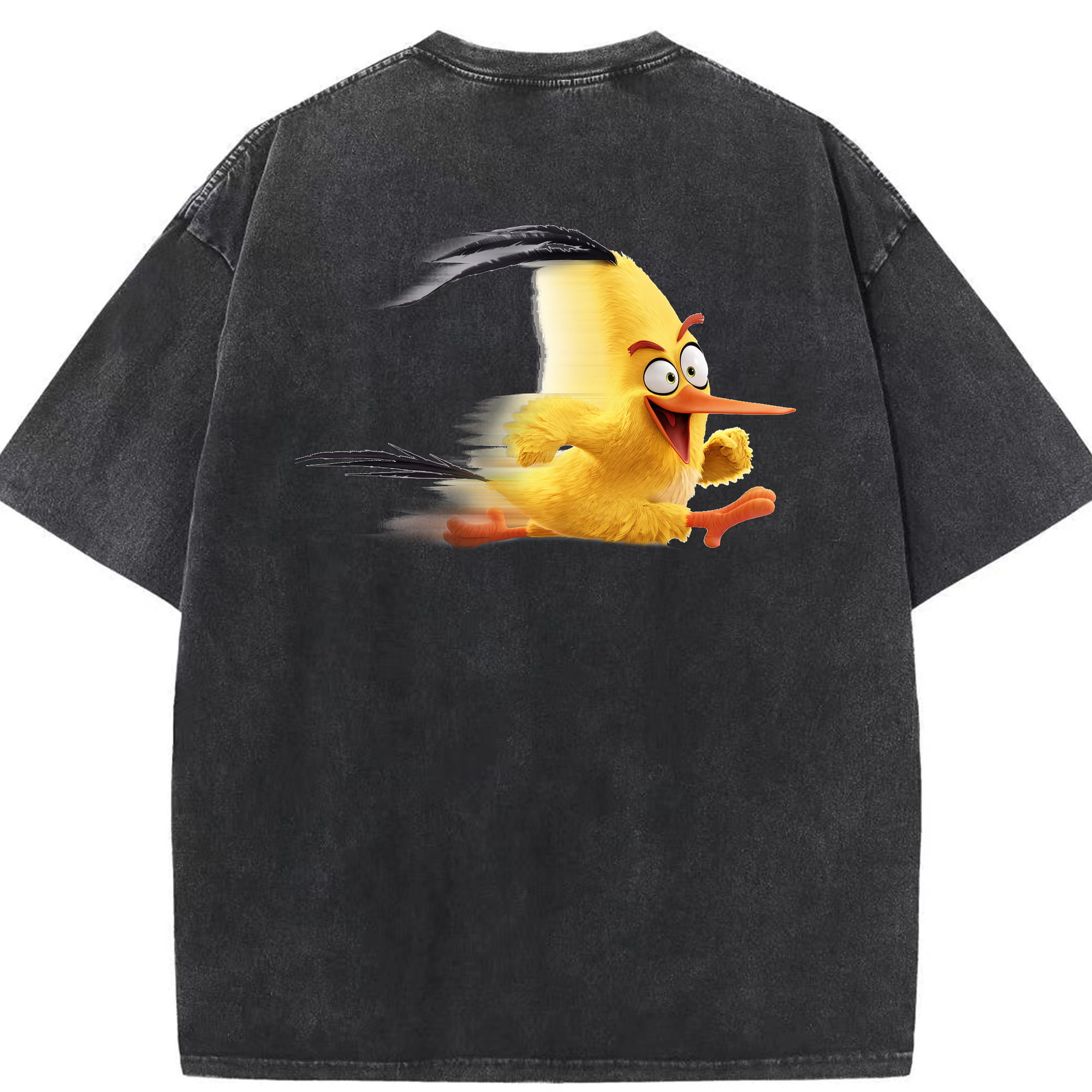 （画像用） Angry Birds アングリーバード 綿100% ヴィンテージ風 半袖Tシャツ（背面プリント）