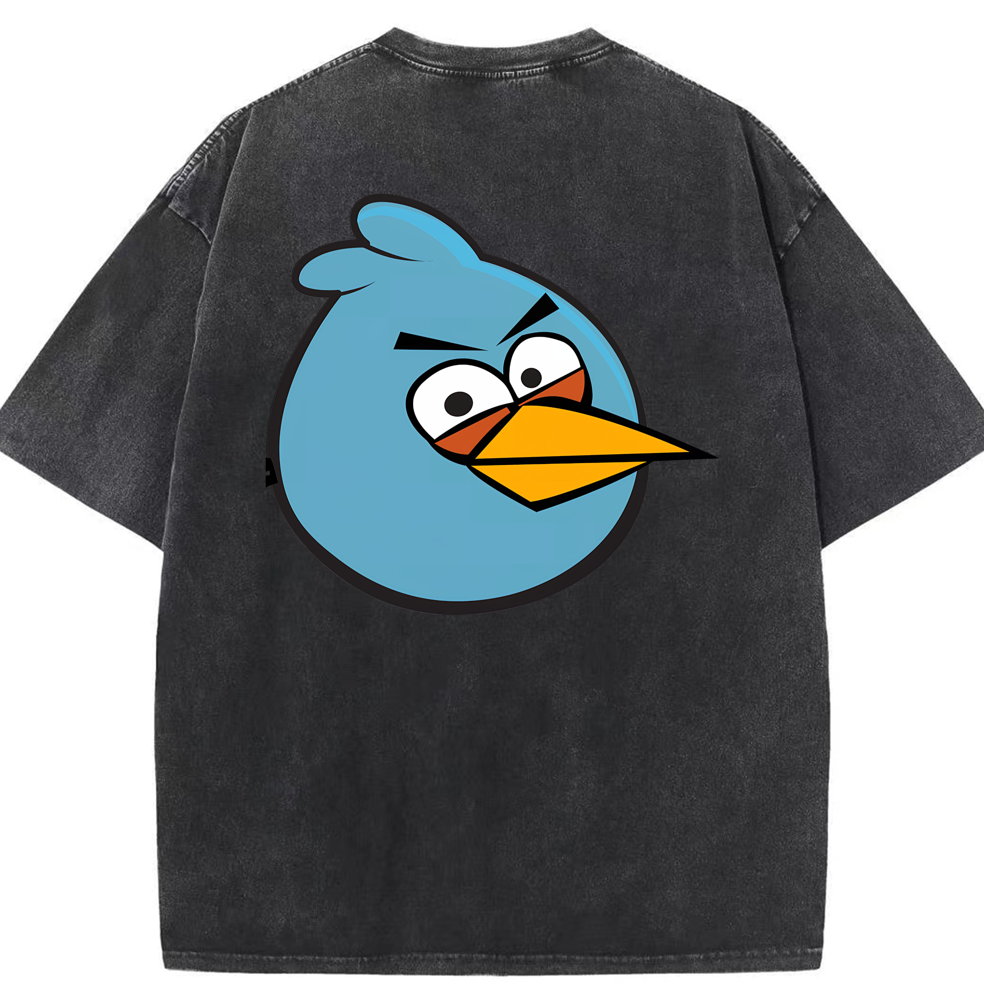 （画像用） Angry Birds アングリーバード 綿100% ヴィンテージ風 半袖Tシャツ（背面プリント）