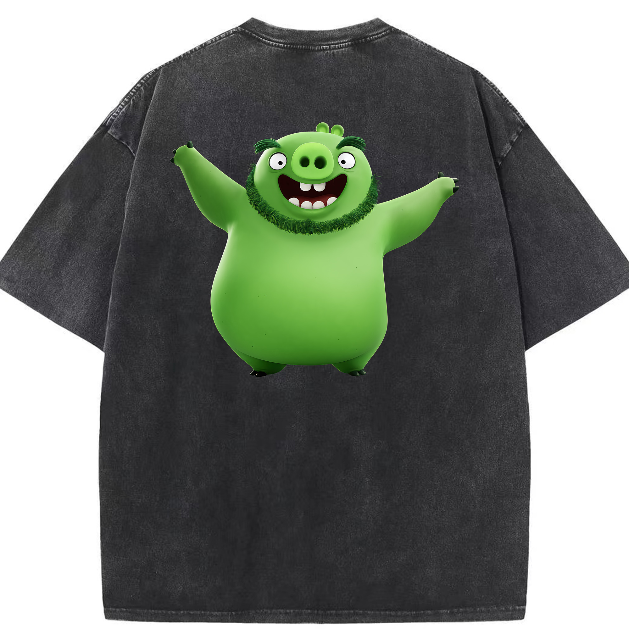 （画像用） Angry Birds アングリーバード 綿100% ヴィンテージ風 半袖Tシャツ（背面プリント）