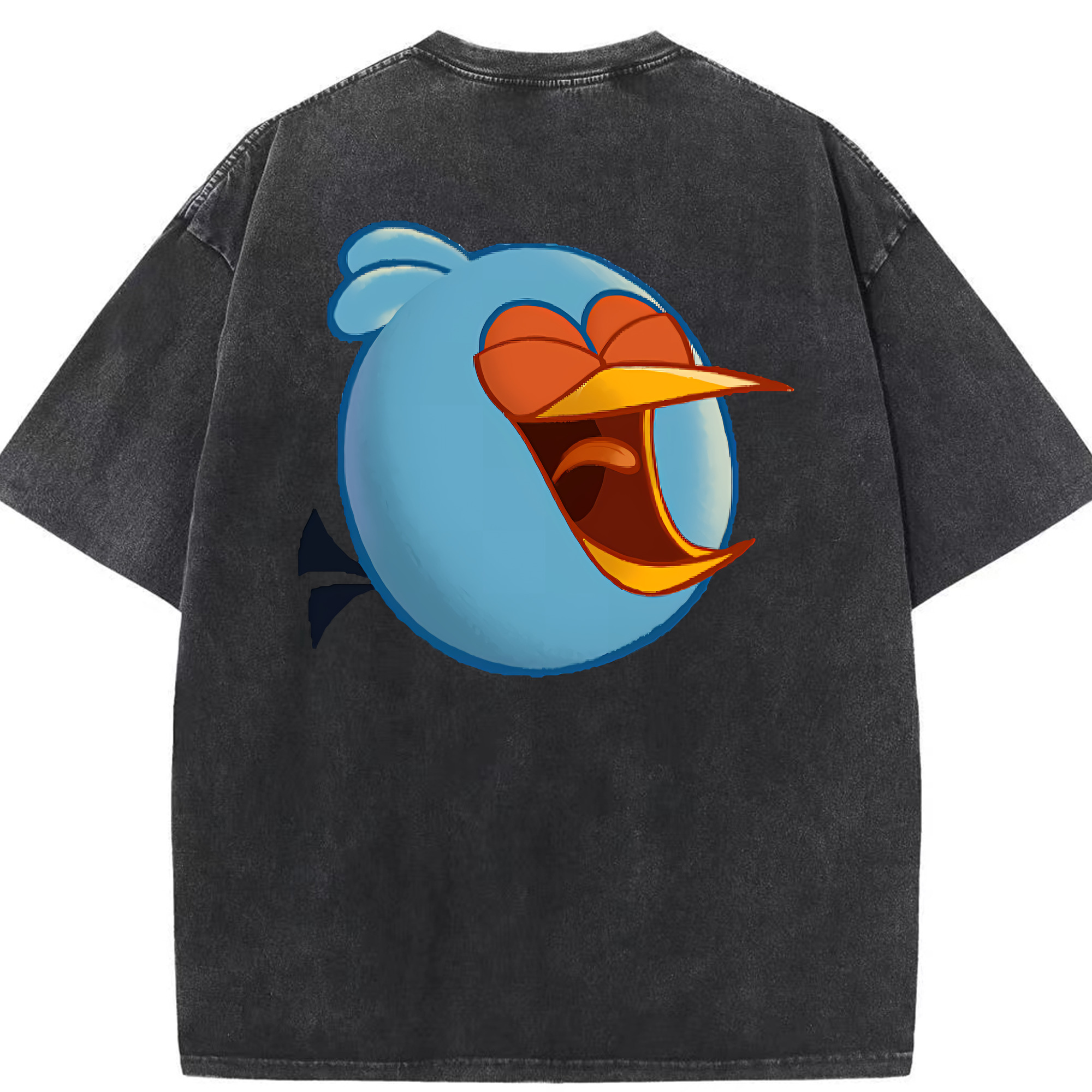 （画像用） Angry Birds アングリーバード 綿100% ヴィンテージ風 半袖Tシャツ（背面プリント）