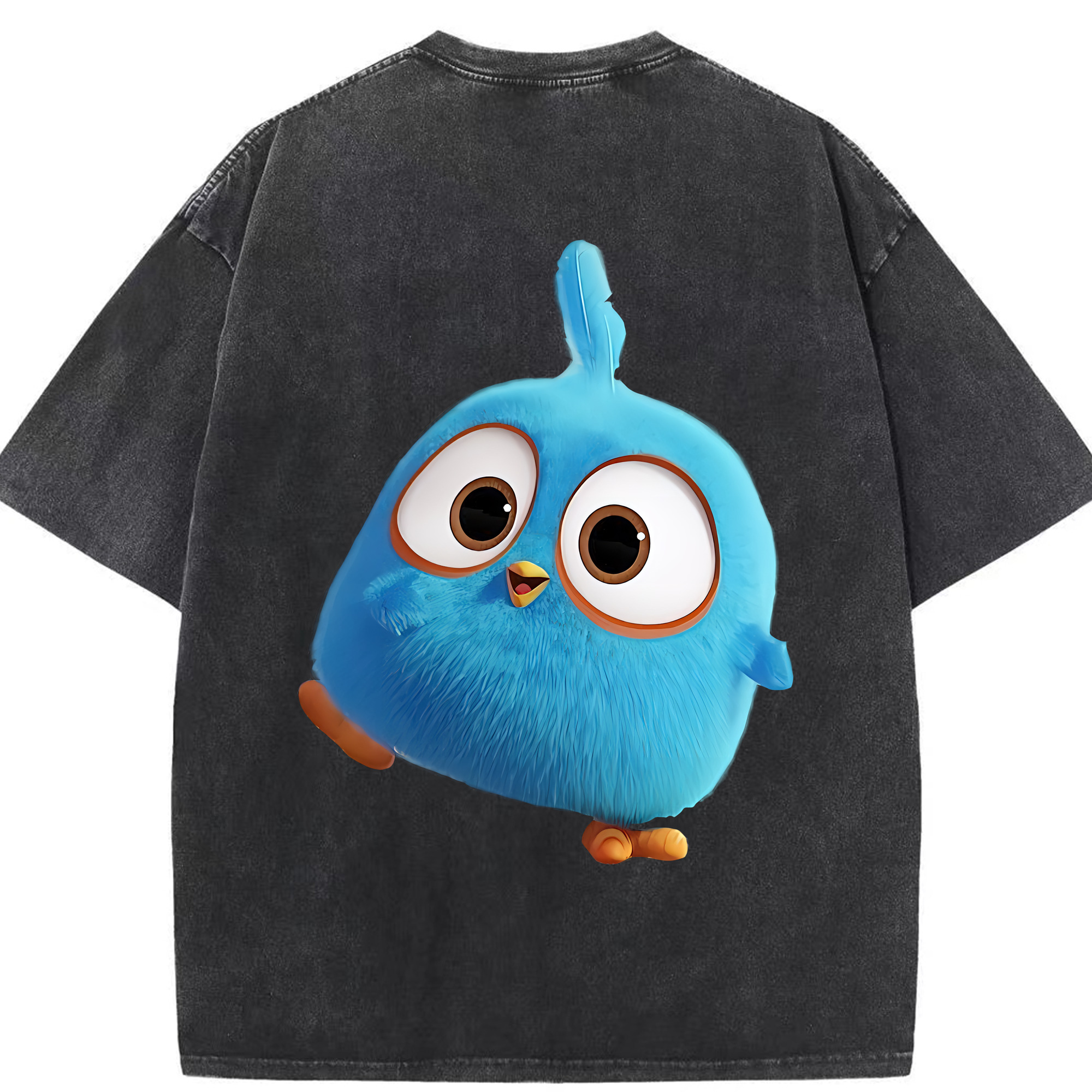 （画像用） Angry Birds アングリーバード 綿100% ヴィンテージ風 半袖Tシャツ（背面プリント）