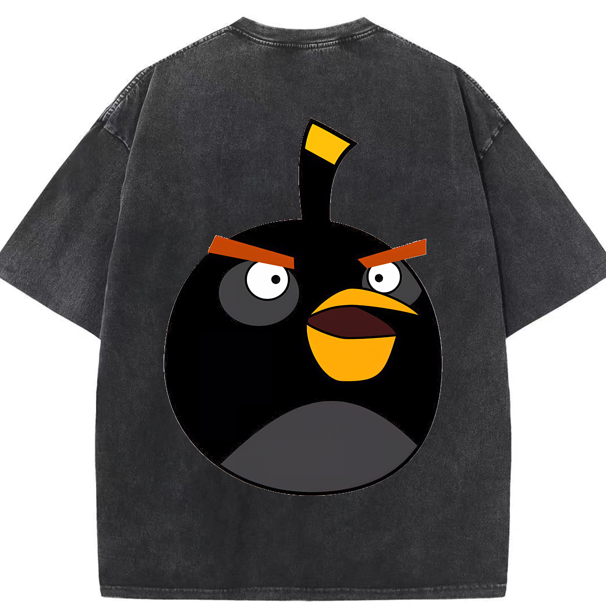 （画像用） Angry Birds アングリーバード 綿100% ヴィンテージ風 半袖Tシャツ（背面プリント）