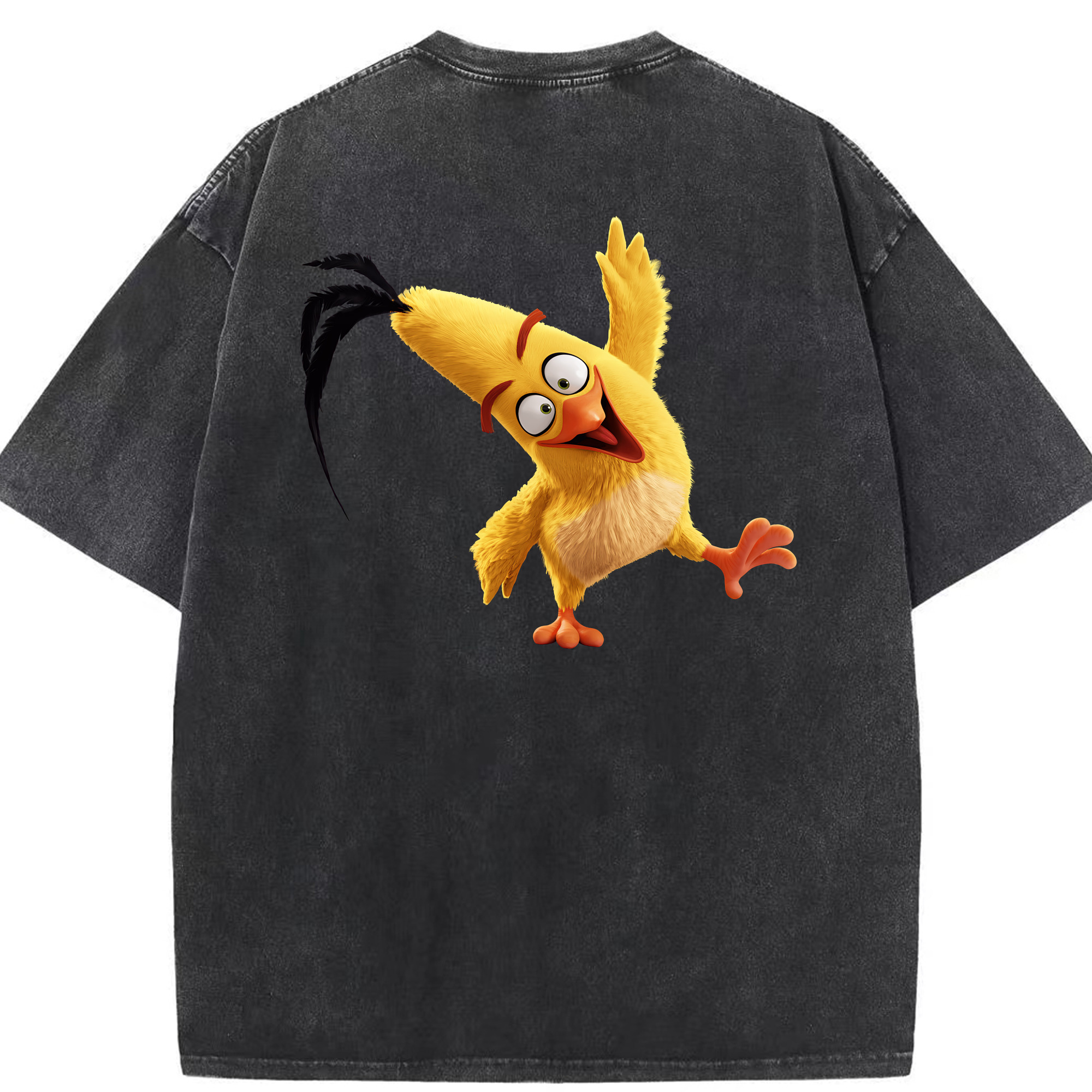 （画像用） Angry Birds アングリーバード 綿100% ヴィンテージ風 半袖Tシャツ（背面プリント）
