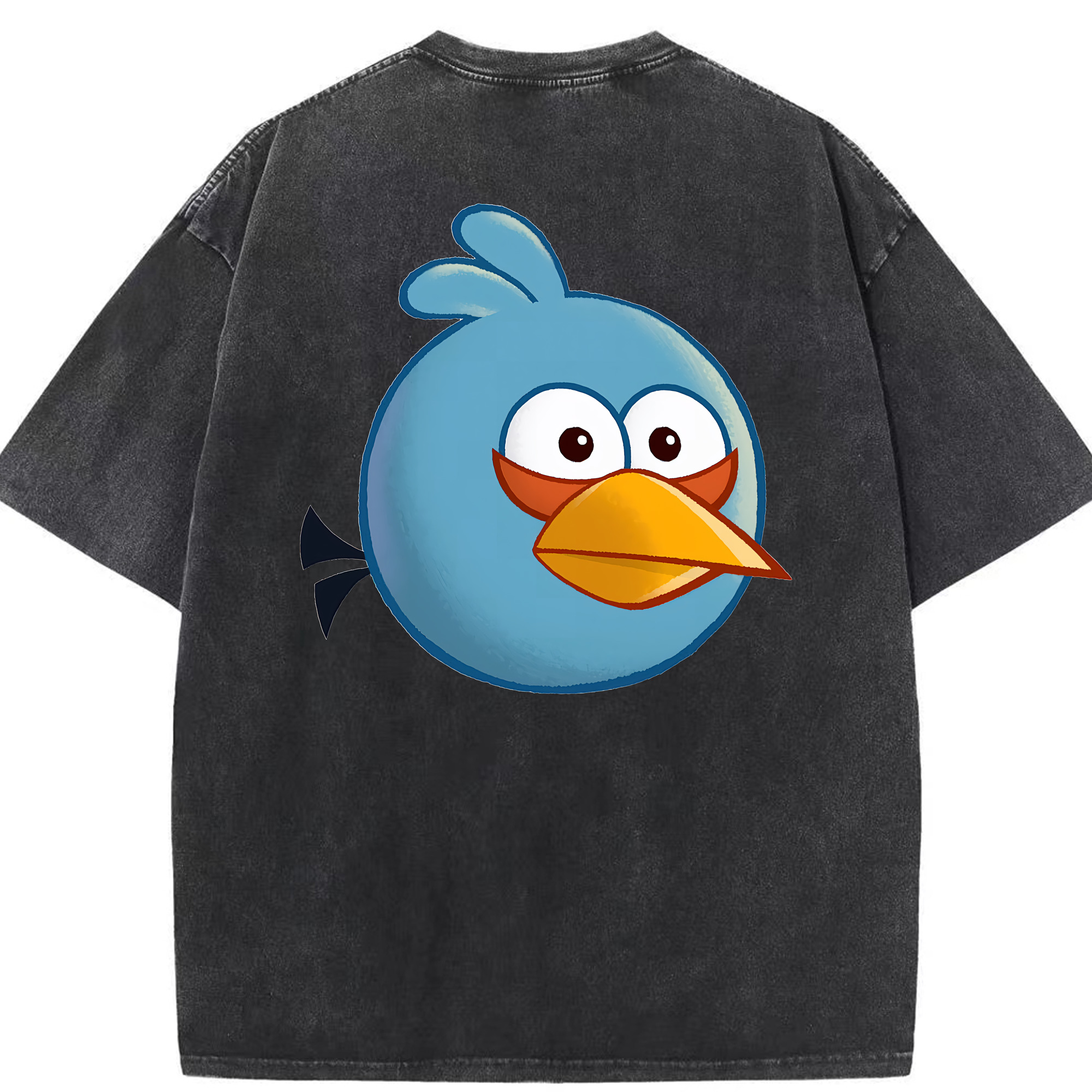 （画像用） Angry Birds アングリーバード 綿100% ヴィンテージ風 半袖Tシャツ（背面プリント）