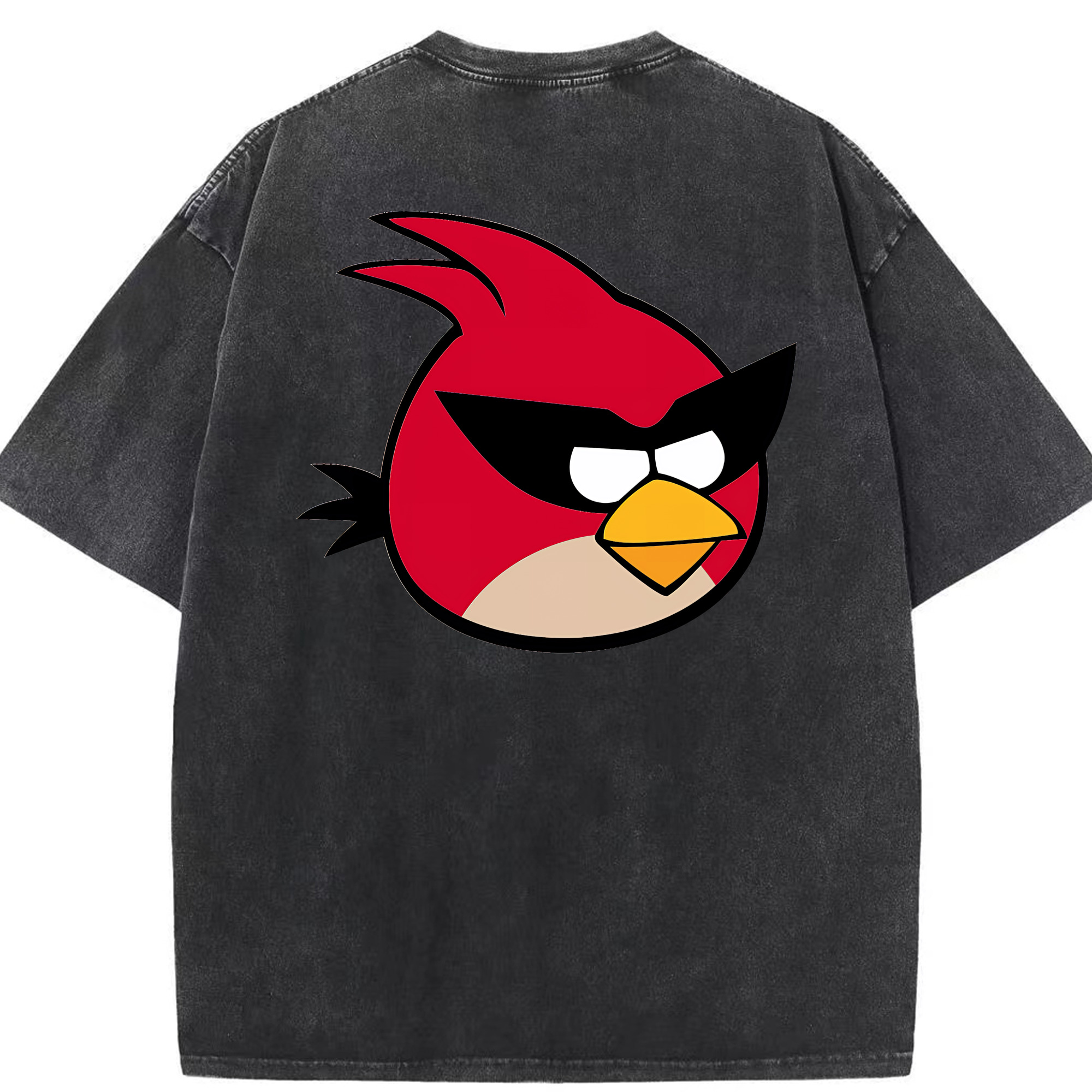 （画像用） Angry Birds アングリーバード 綿100% ヴィンテージ風 半袖Tシャツ（背面プリント）