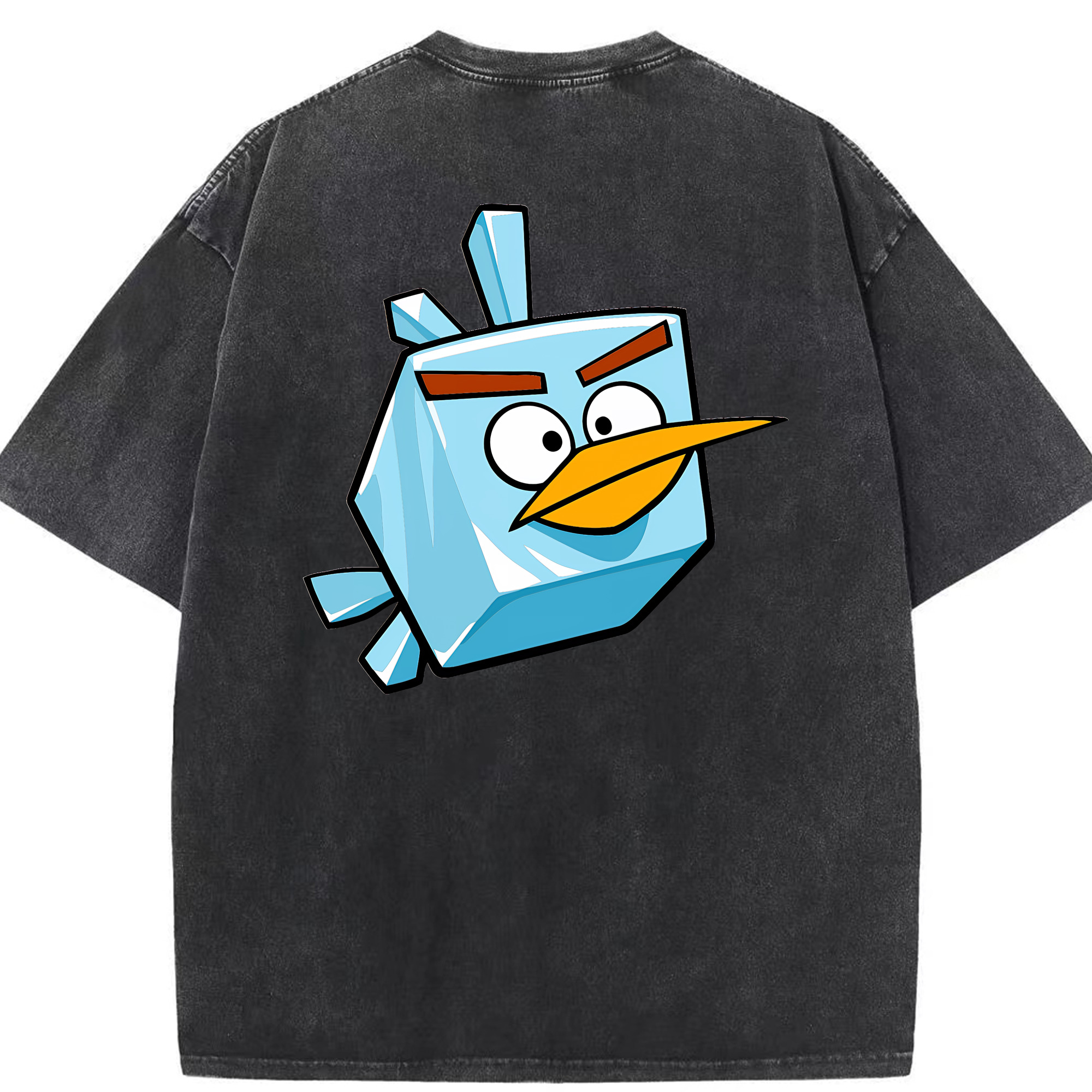 （画像用） Angry Birds アングリーバード 綿100% ヴィンテージ風 半袖Tシャツ（背面プリント）