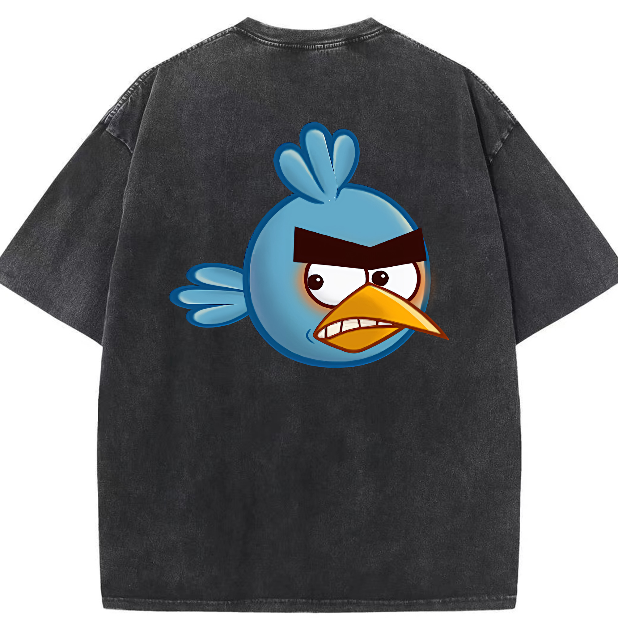 （画像用） Angry Birds アングリーバード 綿100% ヴィンテージ風 半袖Tシャツ（背面プリント）