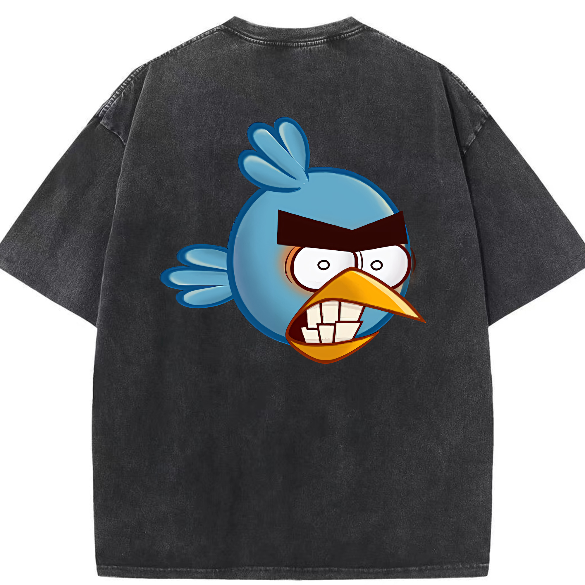 （画像用） Angry Birds アングリーバード 綿100% ヴィンテージ風 半袖Tシャツ（背面プリント）