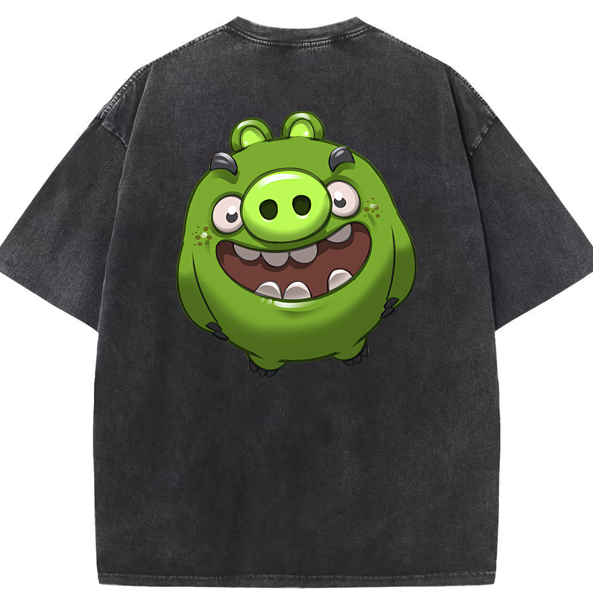 （画像用） Angry Birds アングリーバード 綿100% ヴィンテージ風 半袖Tシャツ（背面プリント）