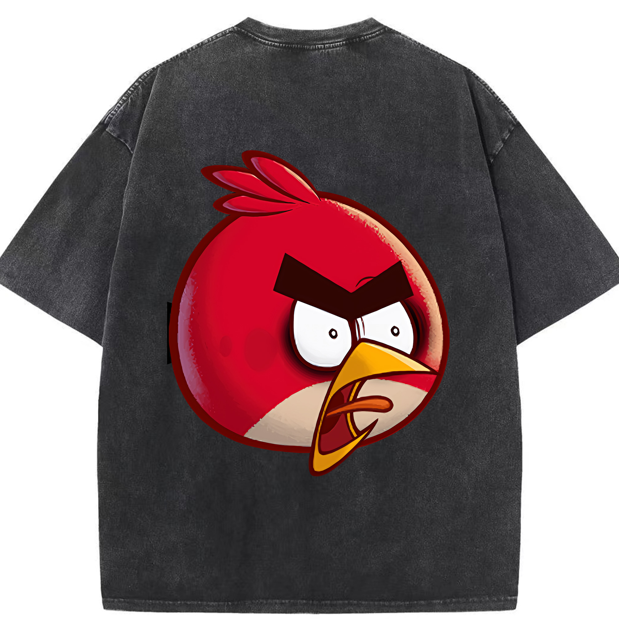 （画像用） Angry Birds アングリーバード 綿100% ヴィンテージ風 半袖Tシャツ（背面プリント）