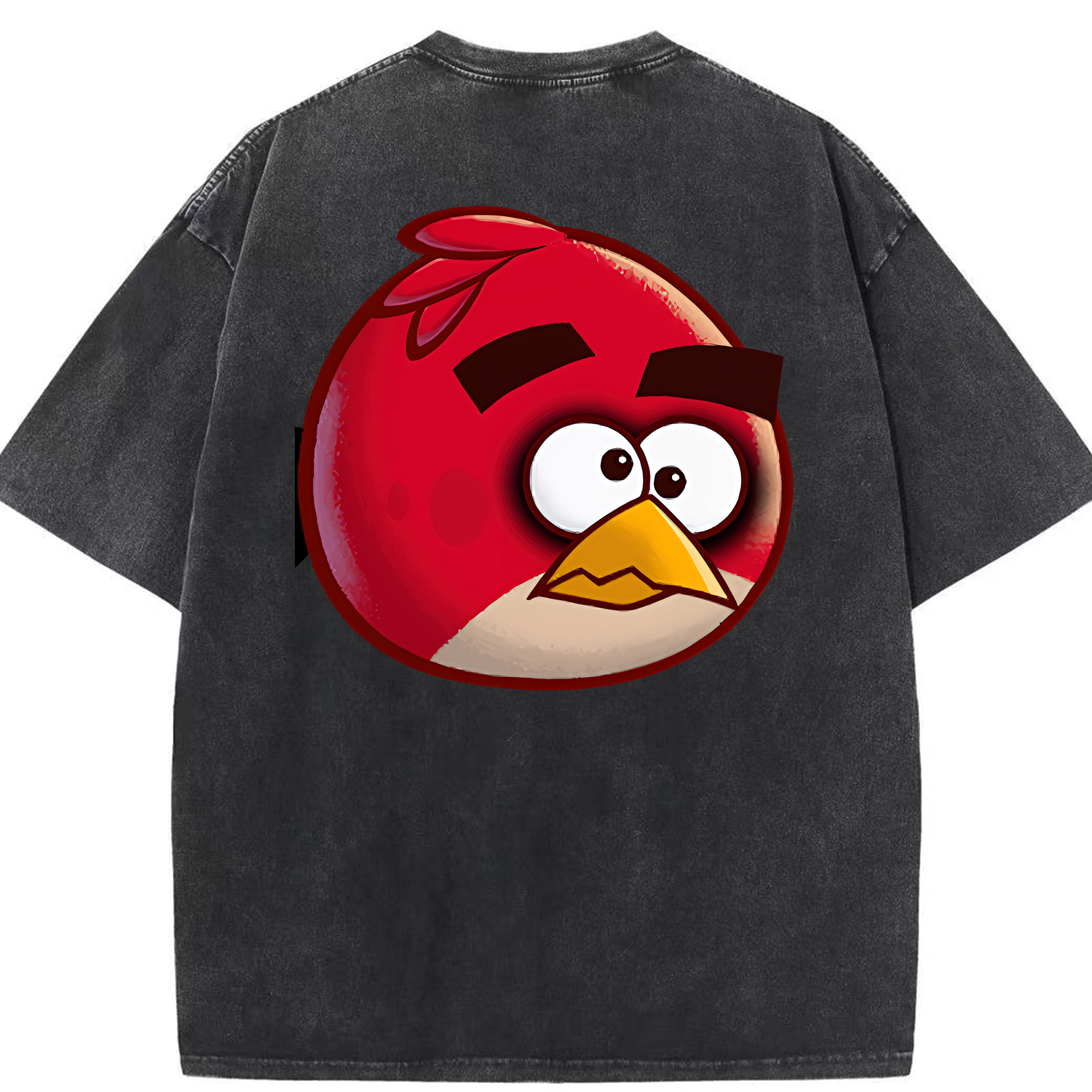 （画像用） Angry Birds アングリーバード 綿100% ヴィンテージ風 半袖Tシャツ（背面プリント）