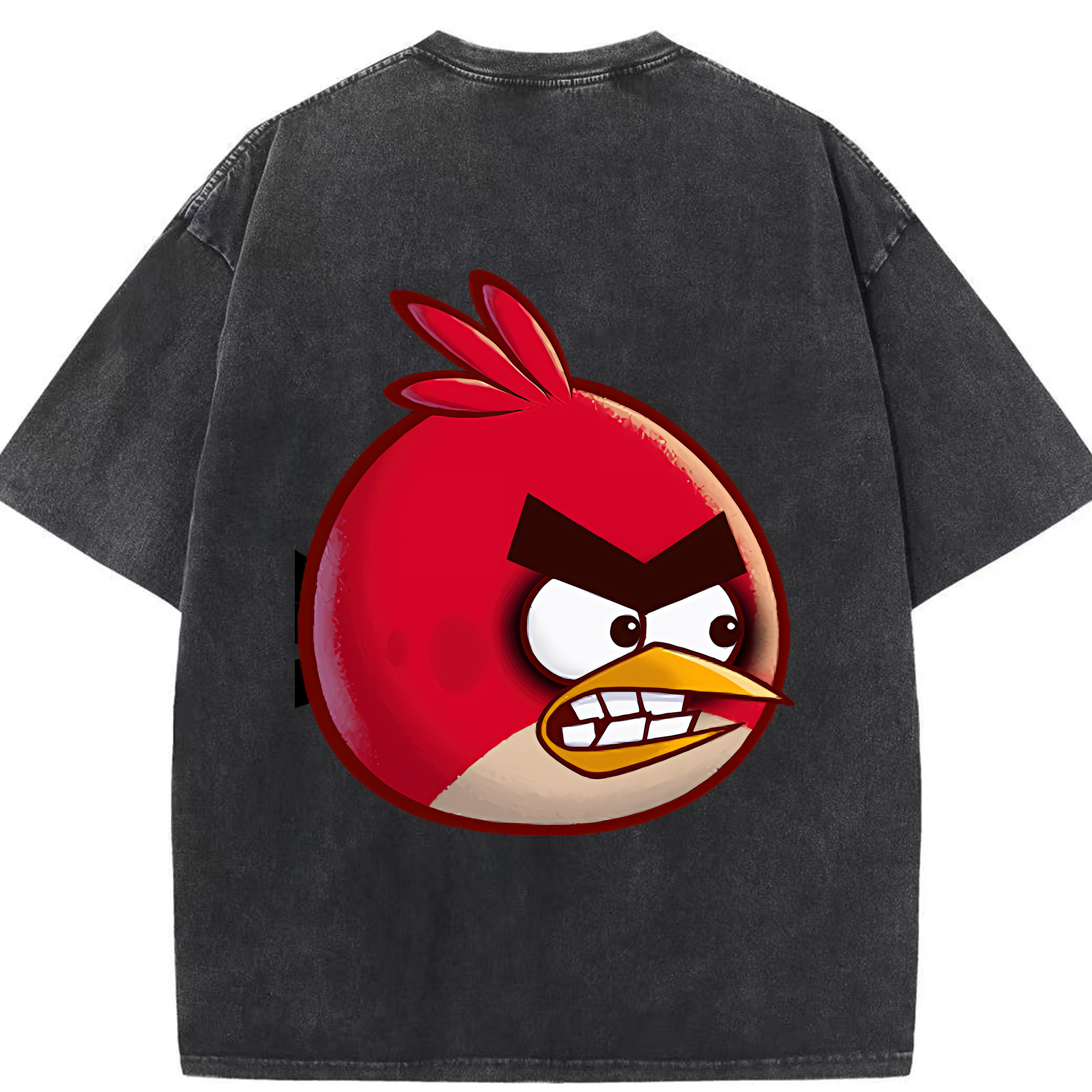 （画像用） Angry Birds アングリーバード 綿100% ヴィンテージ風 半袖Tシャツ（背面プリント）