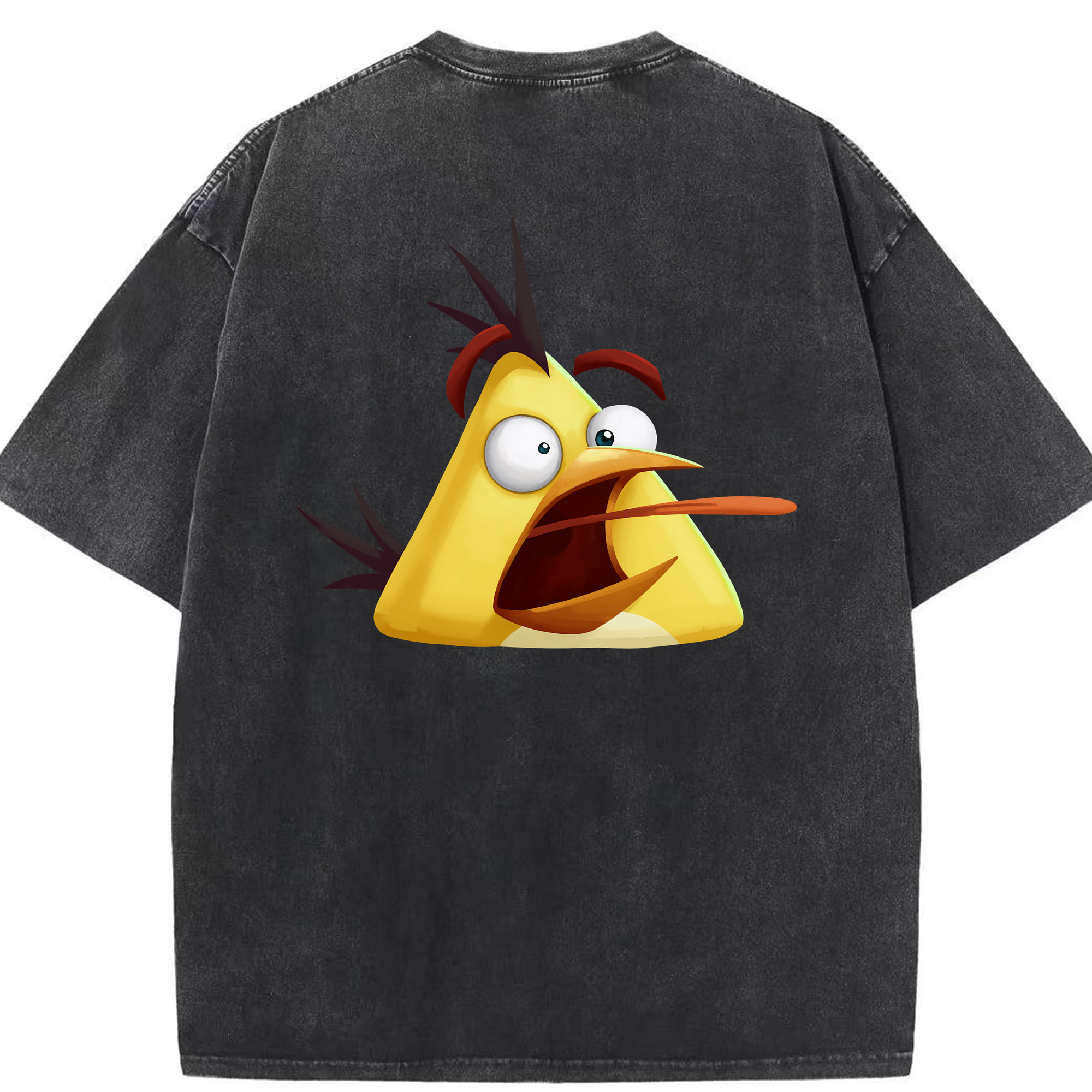 （画像用） Angry Birds アングリーバード 綿100% ヴィンテージ風 半袖Tシャツ（背面プリント）