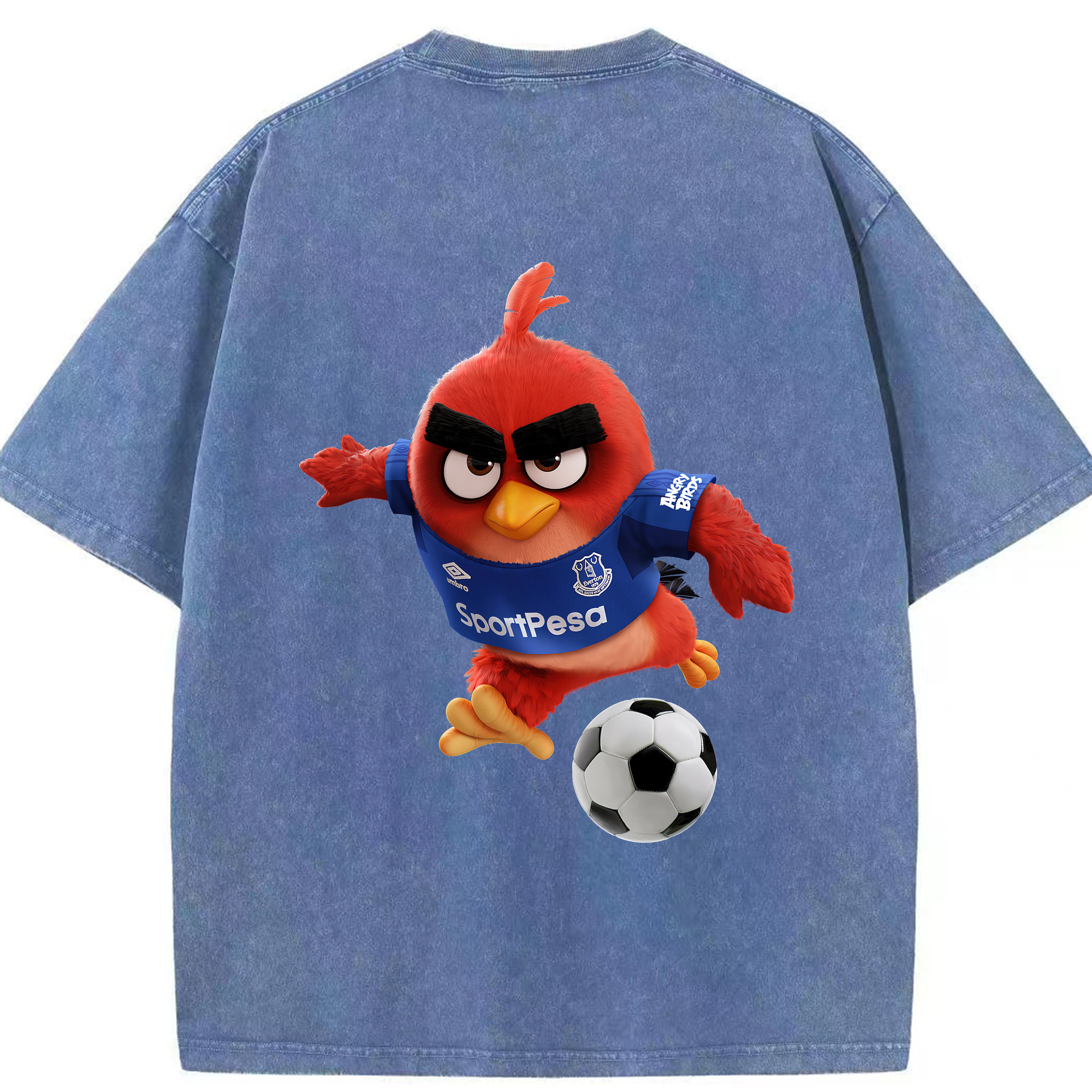 （画像用） Angry Birds アングリーバード 綿100% ヴィンテージ風 半袖Tシャツ（背面プリント）