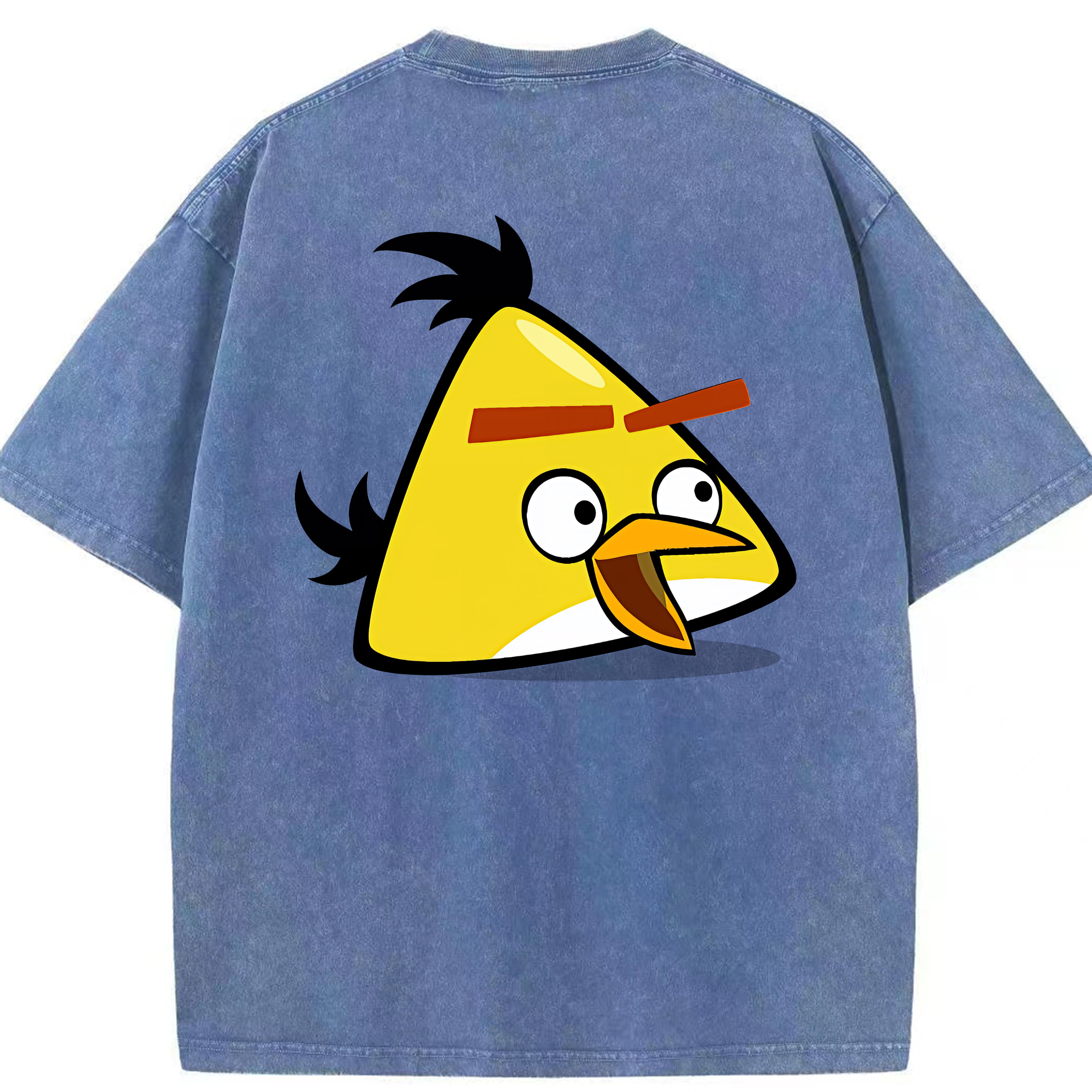 （画像用） Angry Birds アングリーバード 綿100% ヴィンテージ風 半袖Tシャツ（背面プリント）