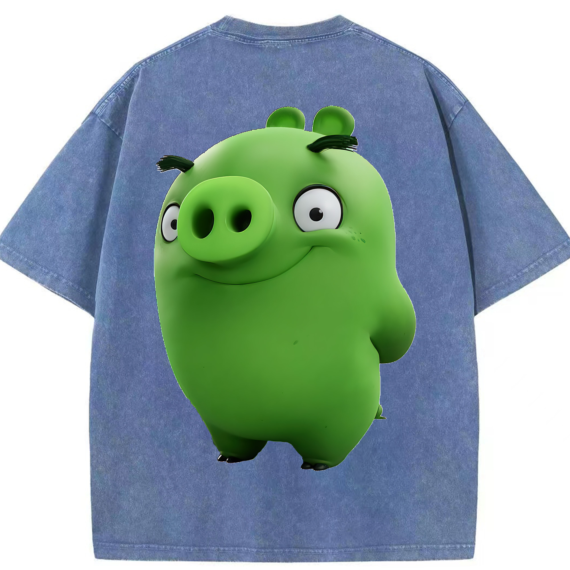 （画像用） Angry Birds アングリーバード 綿100% ヴィンテージ風 半袖Tシャツ（背面プリント）