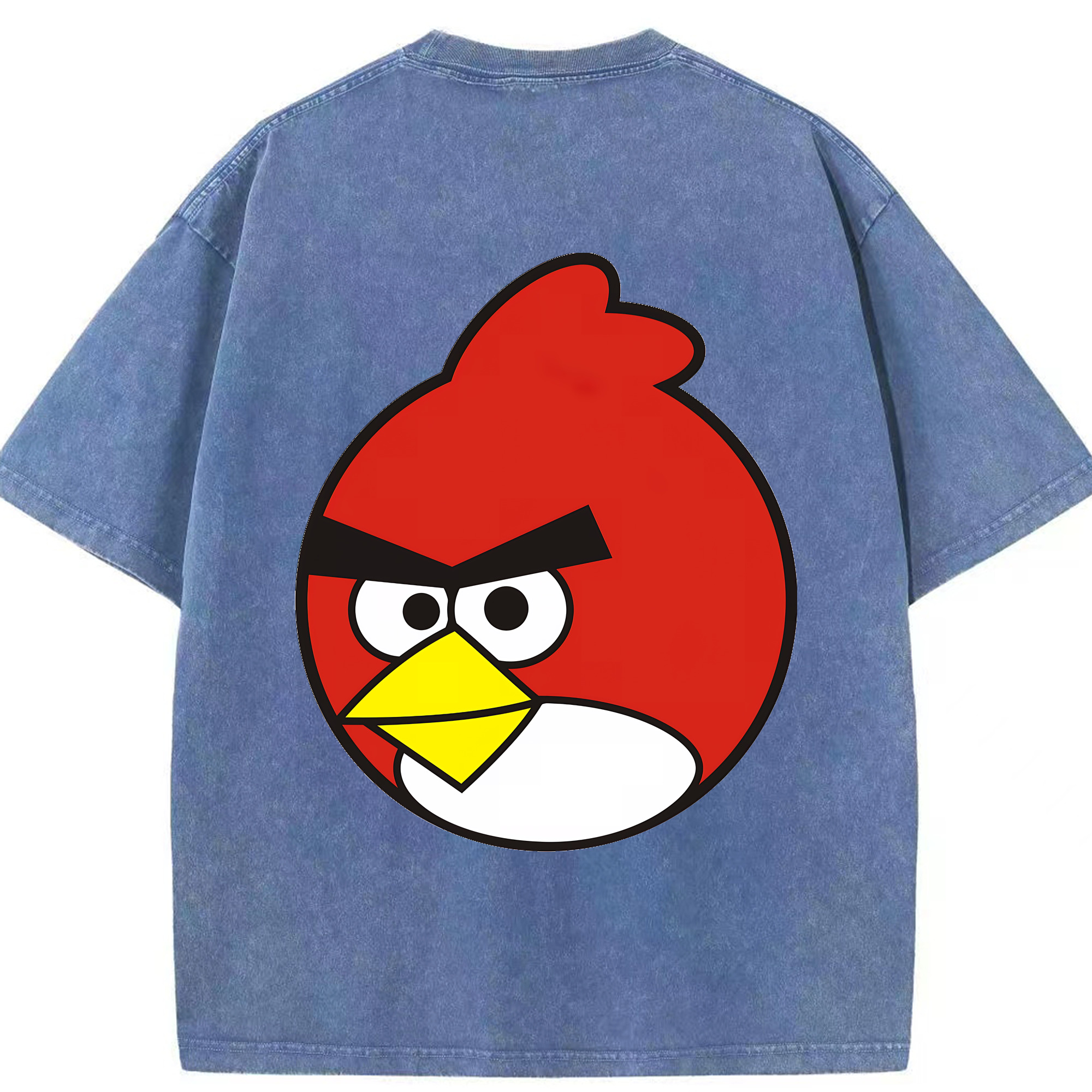 （画像用） Angry Birds アングリーバード 綿100% ヴィンテージ風 半袖Tシャツ（背面プリント）