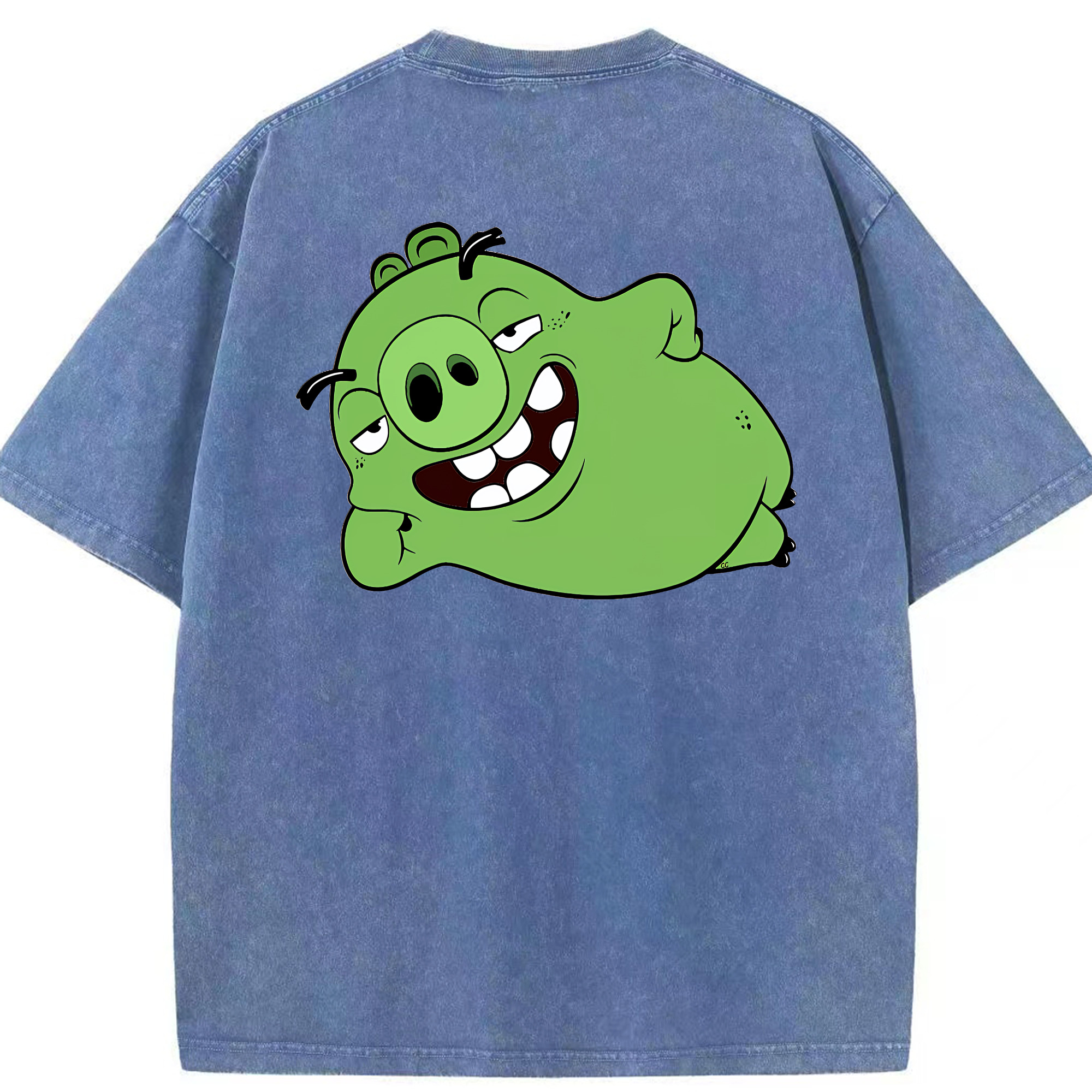 （画像用） Angry Birds アングリーバード 綿100% ヴィンテージ風 半袖Tシャツ（背面プリント）