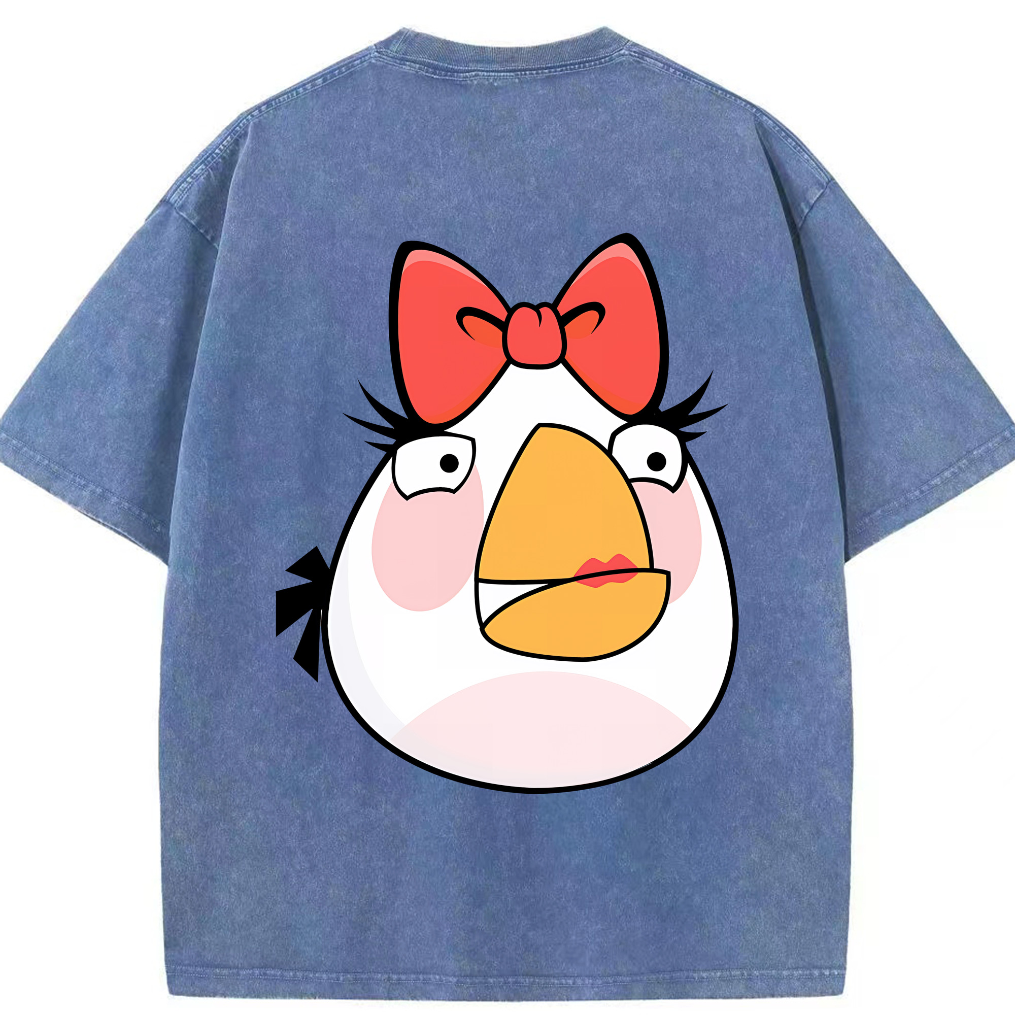 （画像用） Angry Birds アングリーバード 綿100% ヴィンテージ風 半袖Tシャツ（背面プリント）