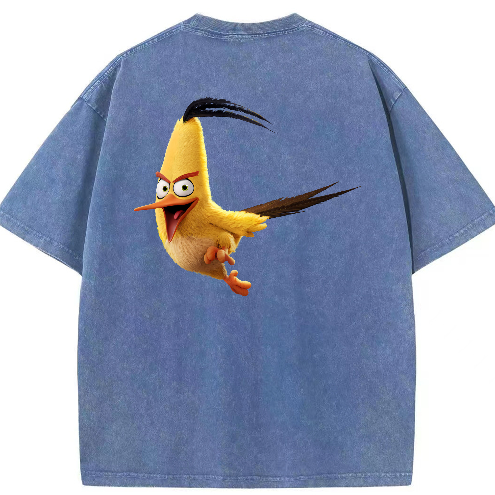 （画像用） Angry Birds アングリーバード 綿100% ヴィンテージ風 半袖Tシャツ（背面プリント）