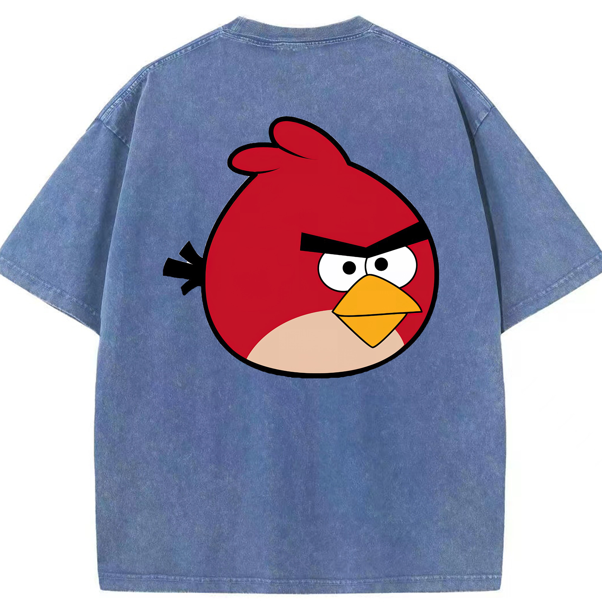 （画像用） Angry Birds アングリーバード 綿100% ヴィンテージ風 半袖Tシャツ（背面プリント）