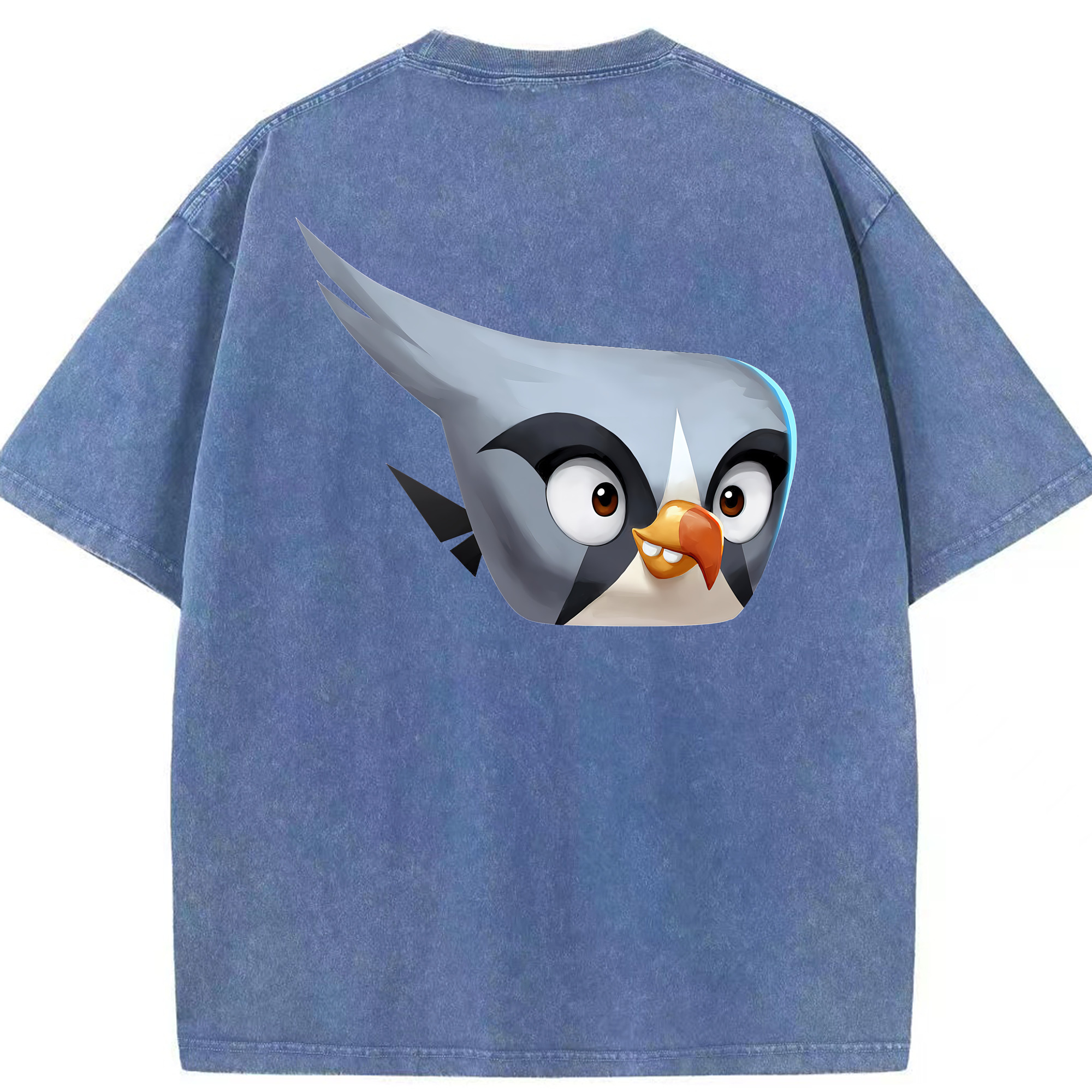 （画像用） Angry Birds アングリーバード 綿100% ヴィンテージ風 半袖Tシャツ（背面プリント）