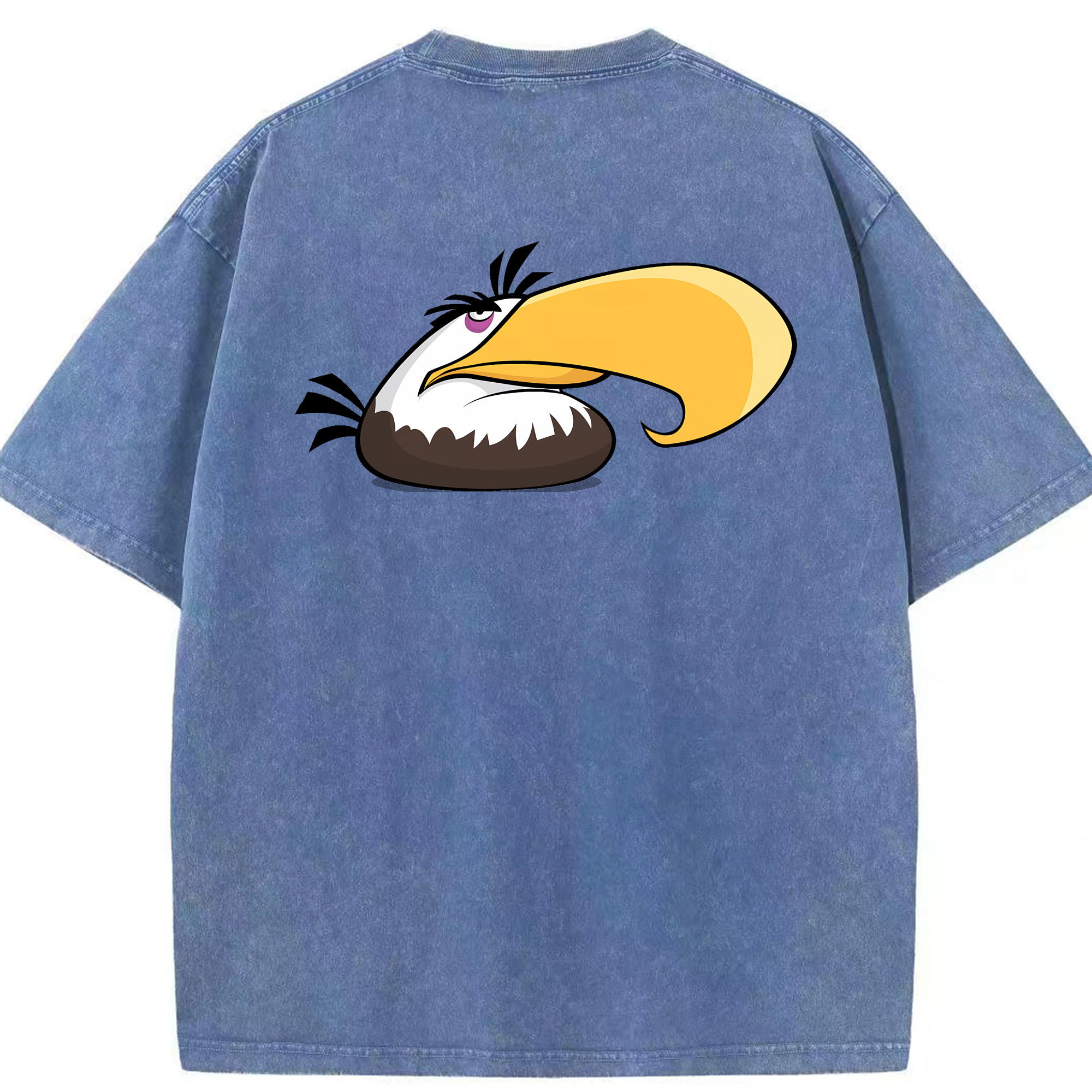 （画像用） Angry Birds アングリーバード 綿100% ヴィンテージ風 半袖Tシャツ（背面プリント）