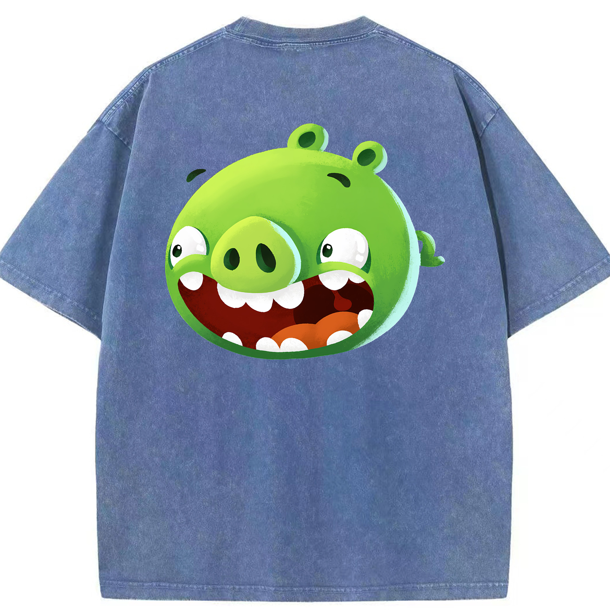 （画像用） Angry Birds アングリーバード 綿100% ヴィンテージ風 半袖Tシャツ（背面プリント）
