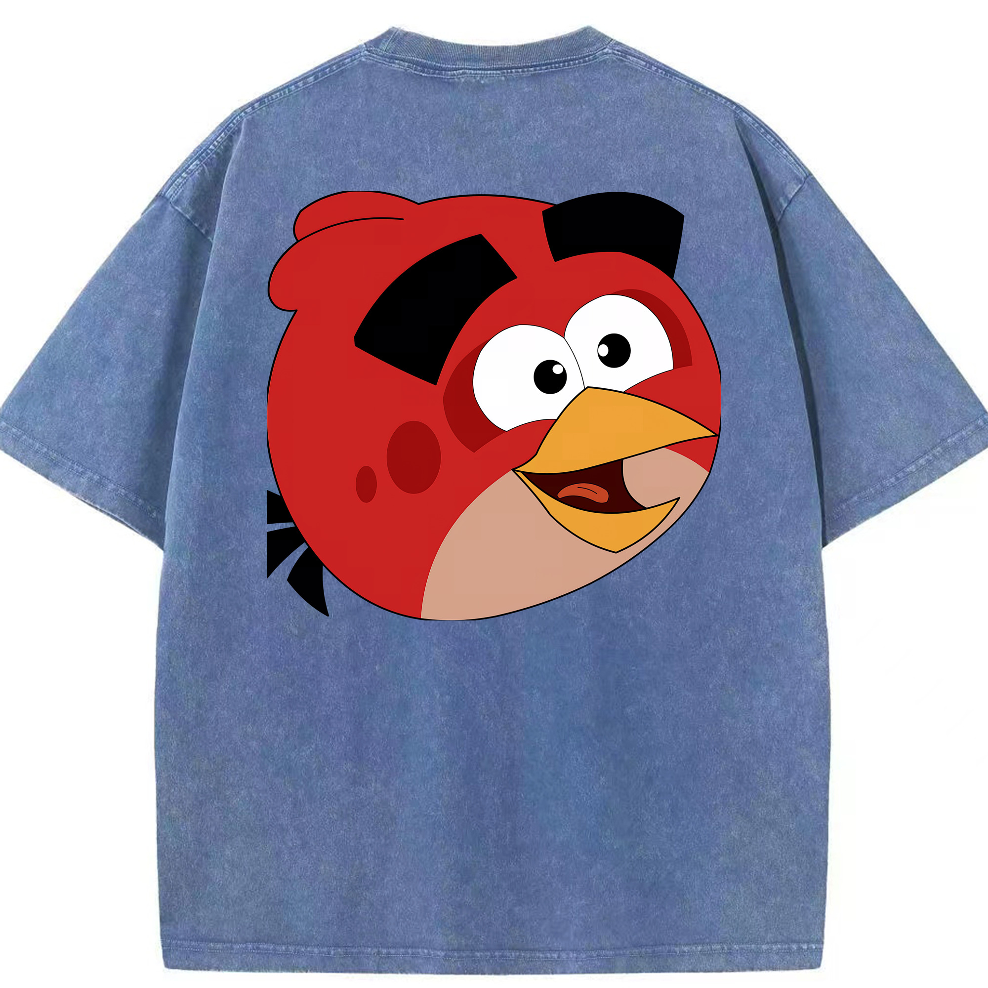 （画像用） Angry Birds アングリーバード 綿100% ヴィンテージ風 半袖Tシャツ（背面プリント）
