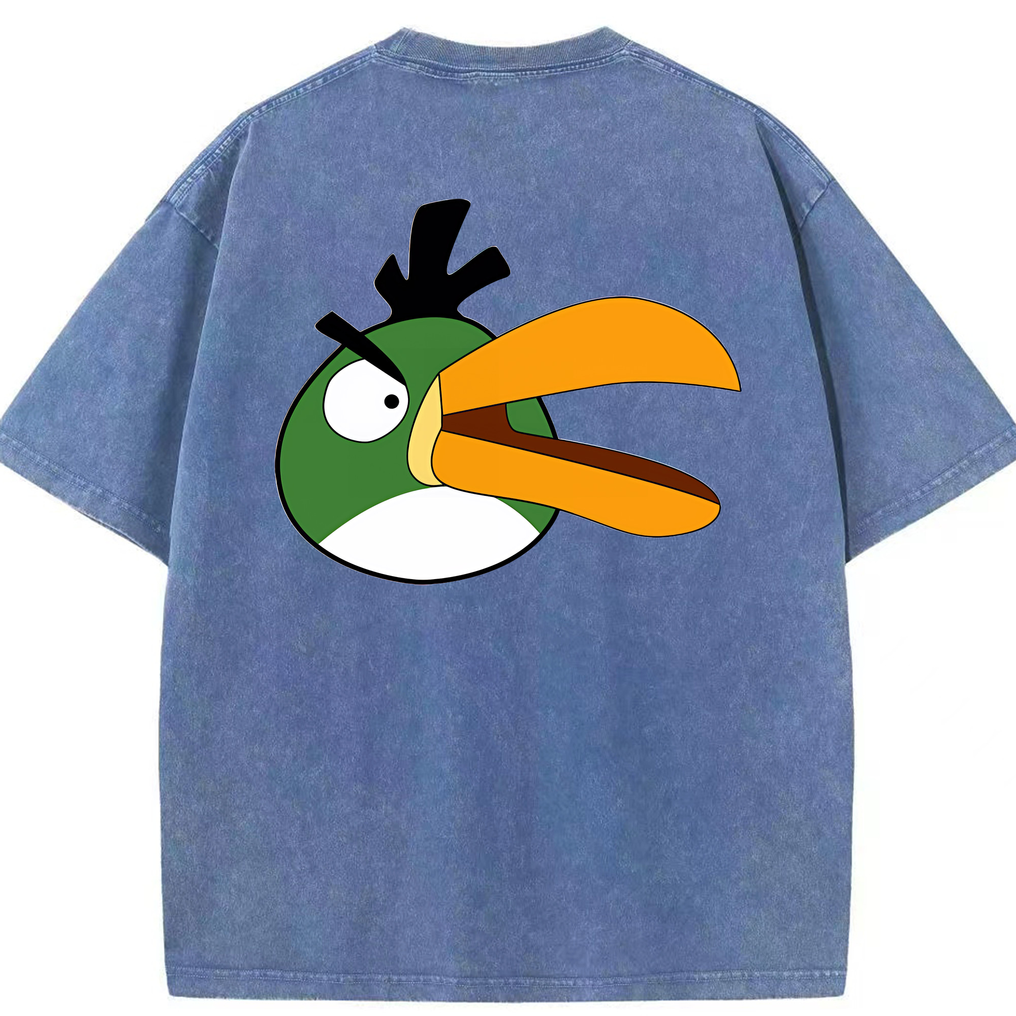 （画像用） Angry Birds アングリーバード 綿100% ヴィンテージ風 半袖Tシャツ（背面プリント）