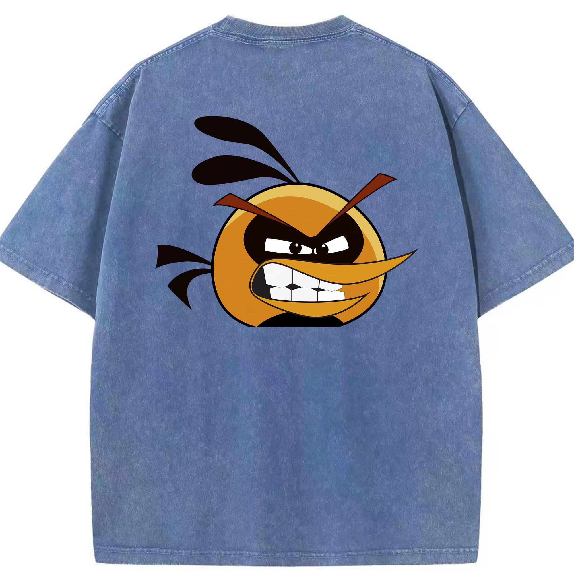（画像用） Angry Birds アングリーバード 綿100% ヴィンテージ風 半袖Tシャツ（背面プリント）