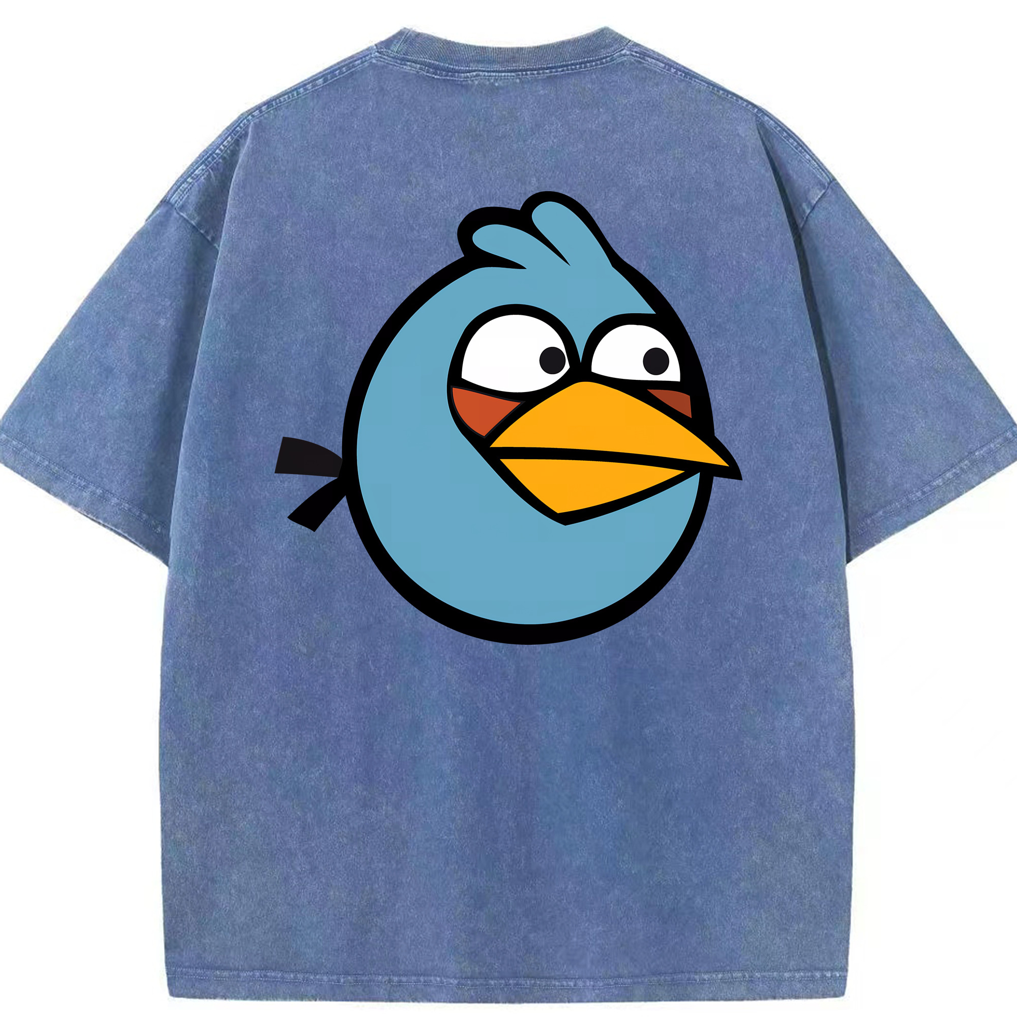 （画像用） Angry Birds アングリーバード 綿100% ヴィンテージ風 半袖Tシャツ（背面プリント）