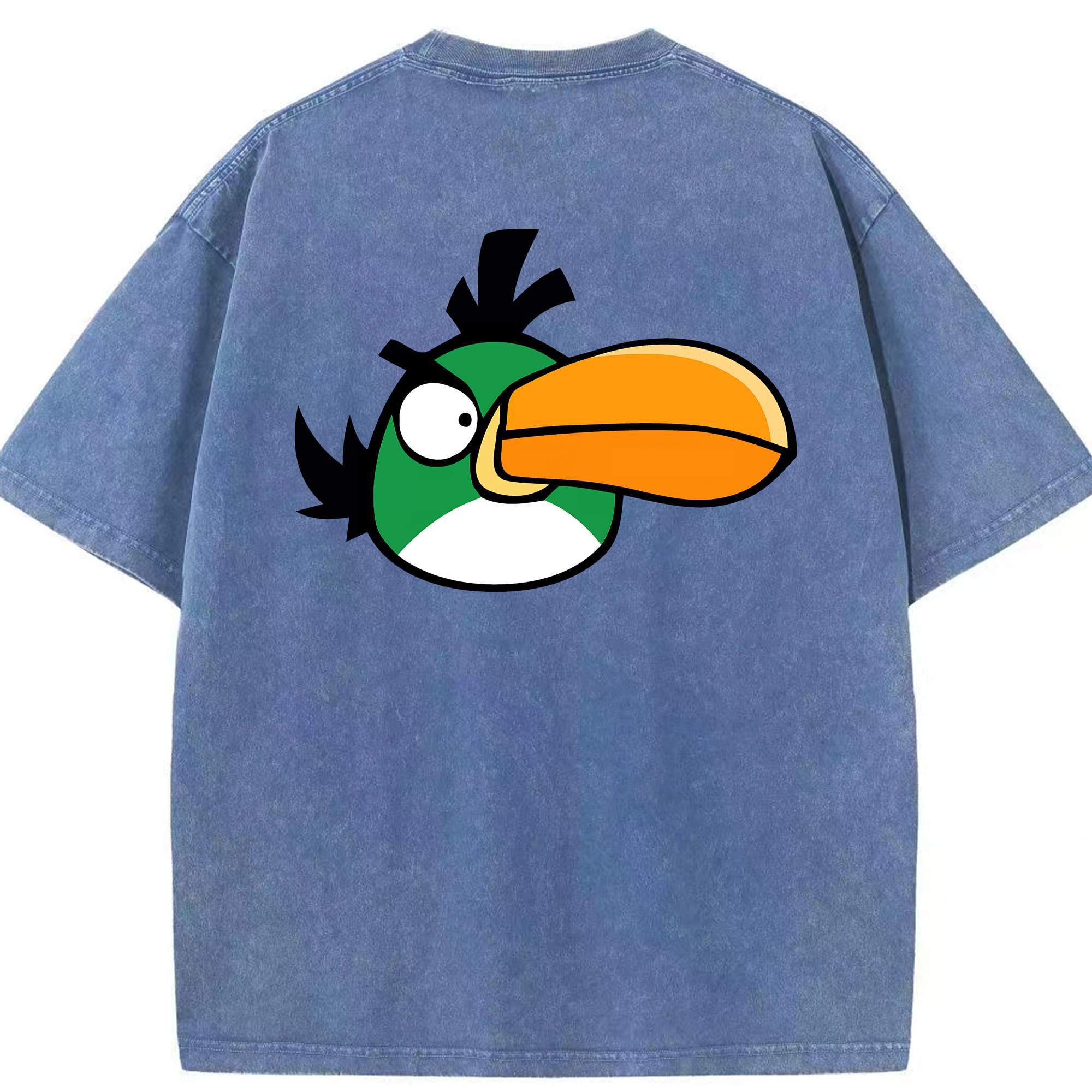 （画像用） Angry Birds アングリーバード 綿100% ヴィンテージ風 半袖Tシャツ（背面プリント）